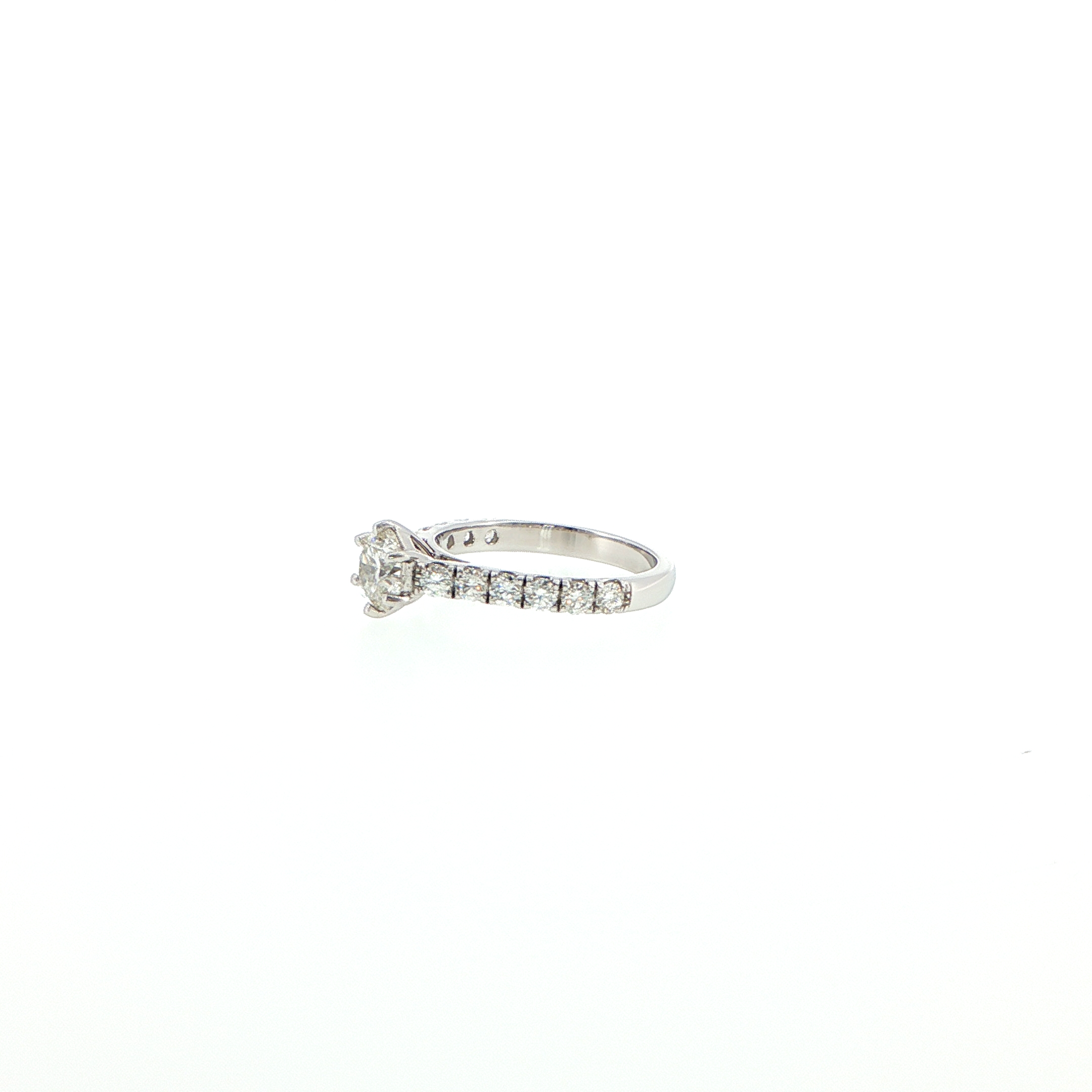 Round Brilliant Cut Diamond Solitaire Engagement Ring in 18ct White Gold - Image 4