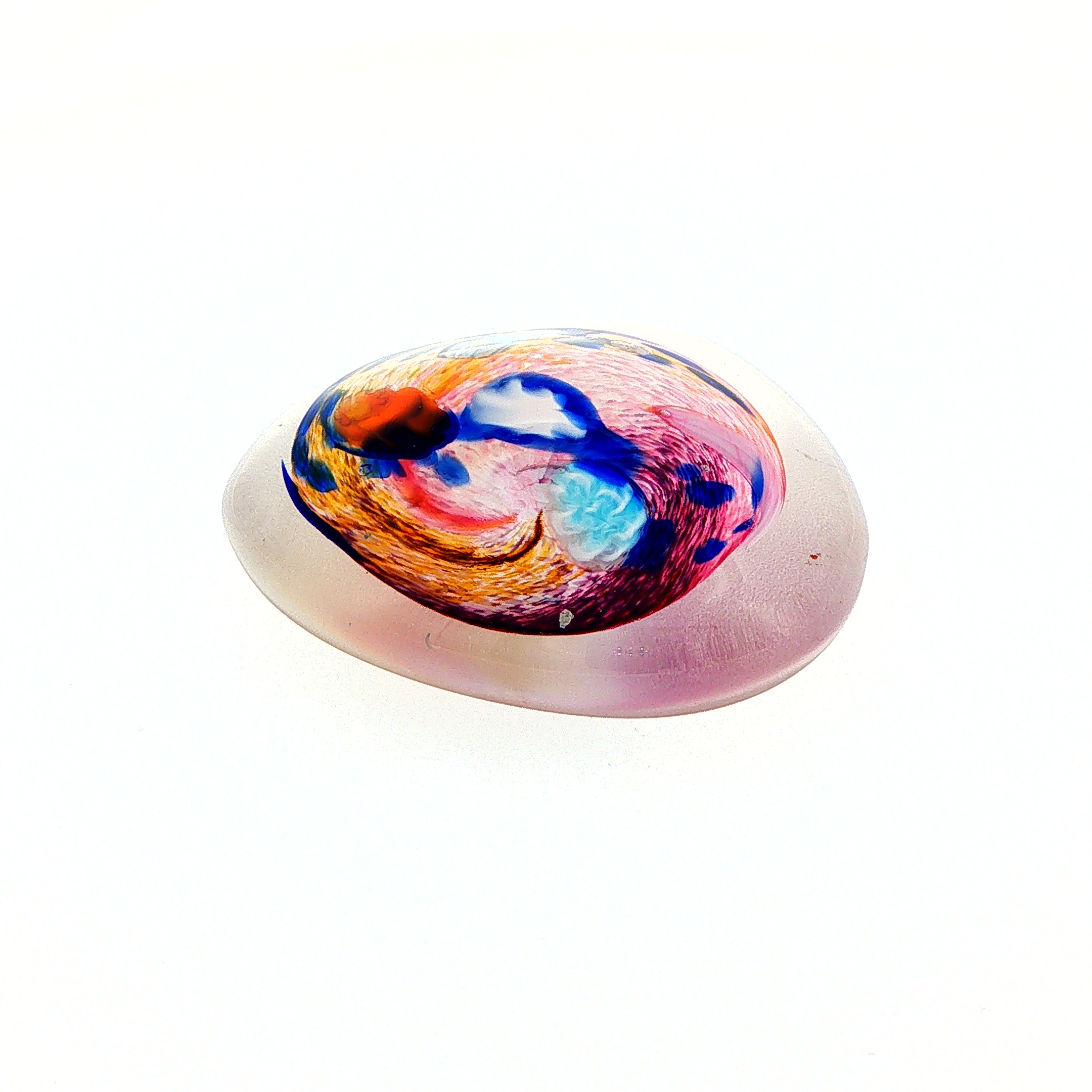 MA-005 Sea Abstract Swirl Art Glass Decorative Paperweight Medium - Image 2