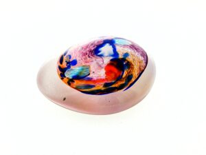 MA-005 Sea Abstract Swirl Art Glass Decorative Paperweight Medium