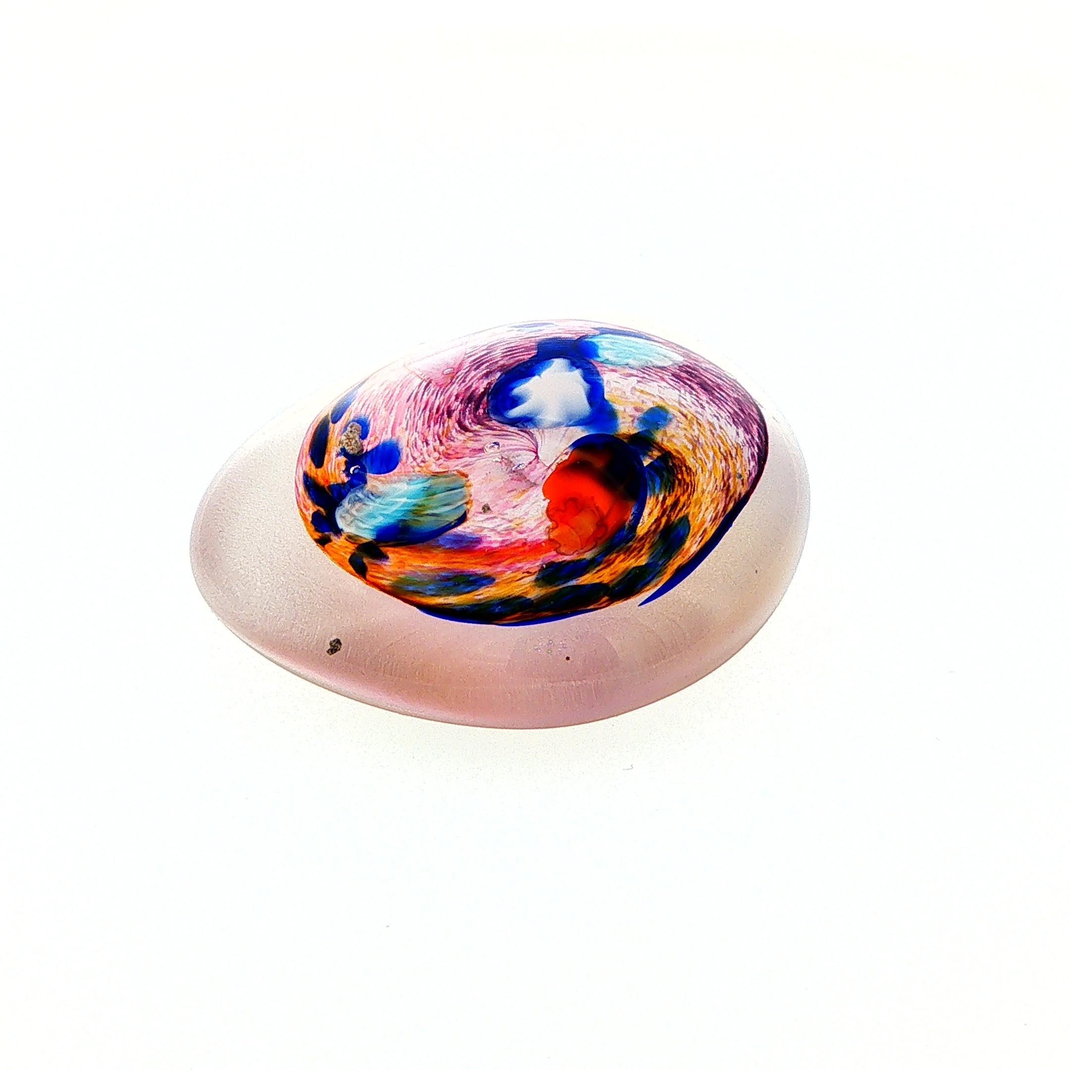 MA-005 Sea Abstract Swirl Art Glass Decorative Paperweight Medium