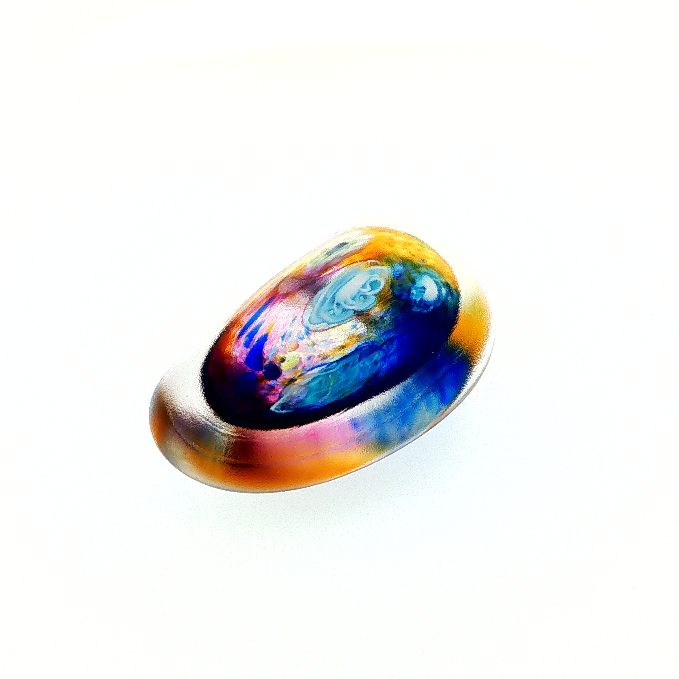 MA-008 Sea Abstract Swirl Art Glass Decorative Paperweight Small - Image 4