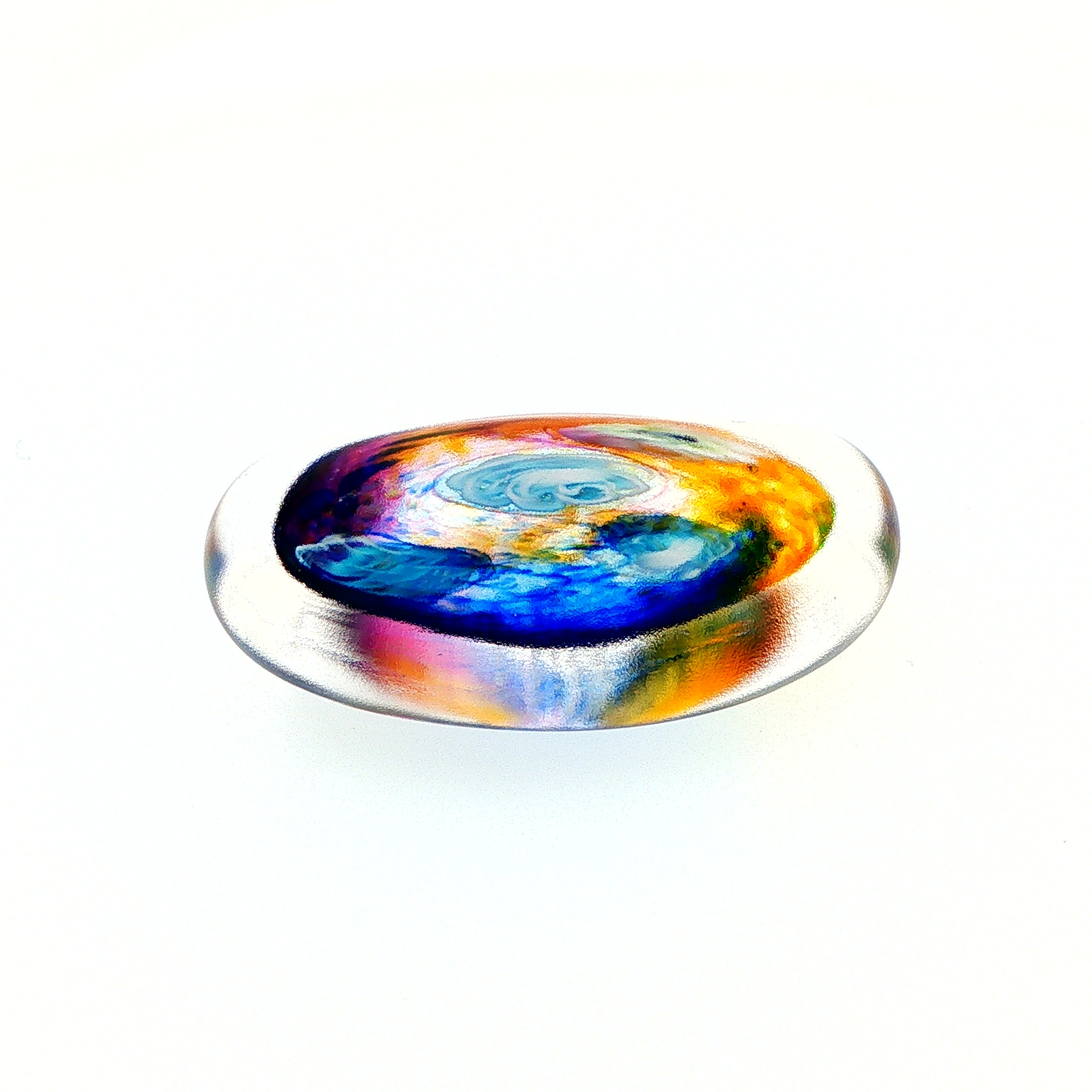 MA-008 Sea Abstract Swirl Art Glass Decorative Paperweight Small - Image 5