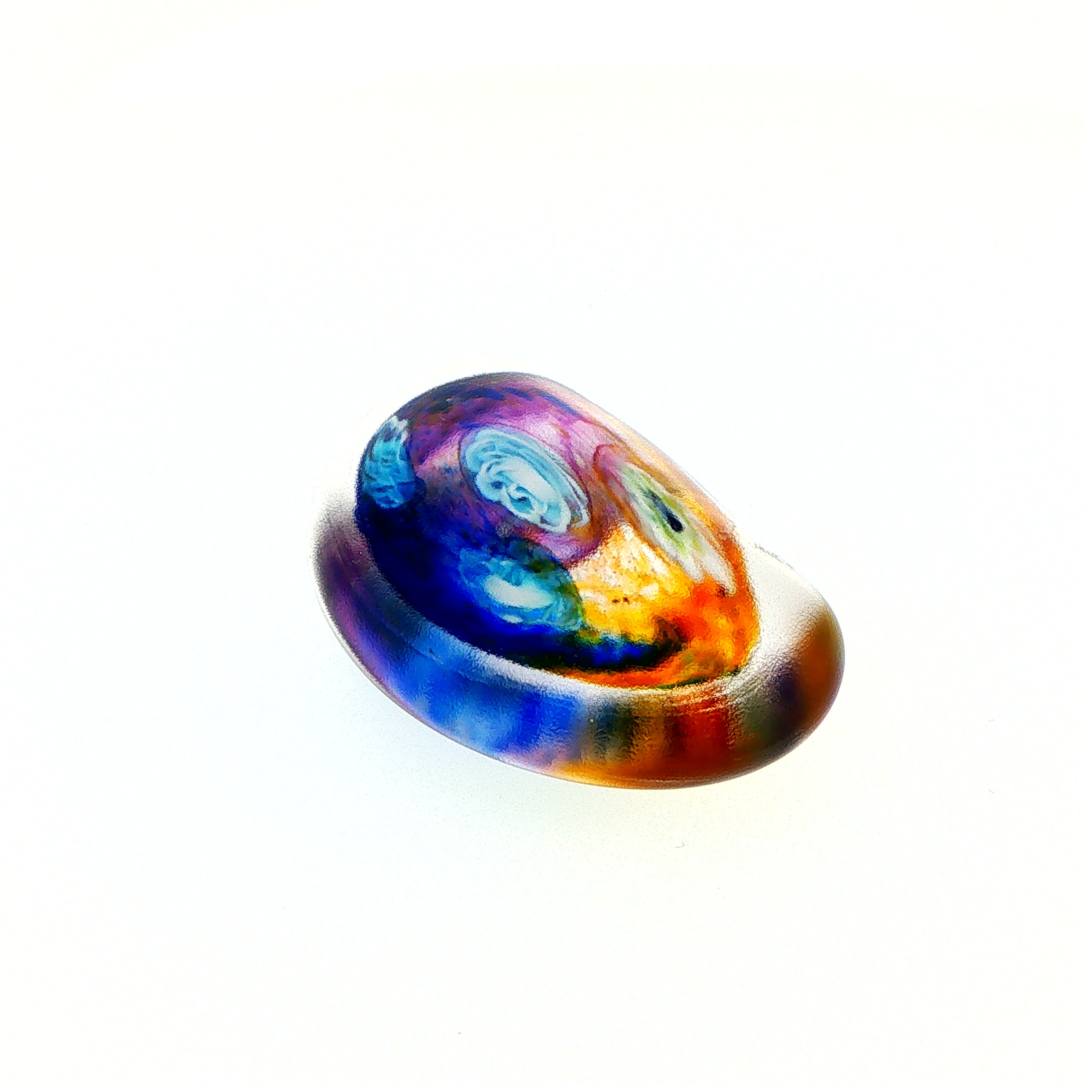 MA-008 Sea Abstract Swirl Art Glass Decorative Paperweight Small - Image 6