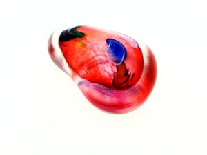 MA-007 Sea Abstract Swirl Art Glass Decorative Paperweight Small