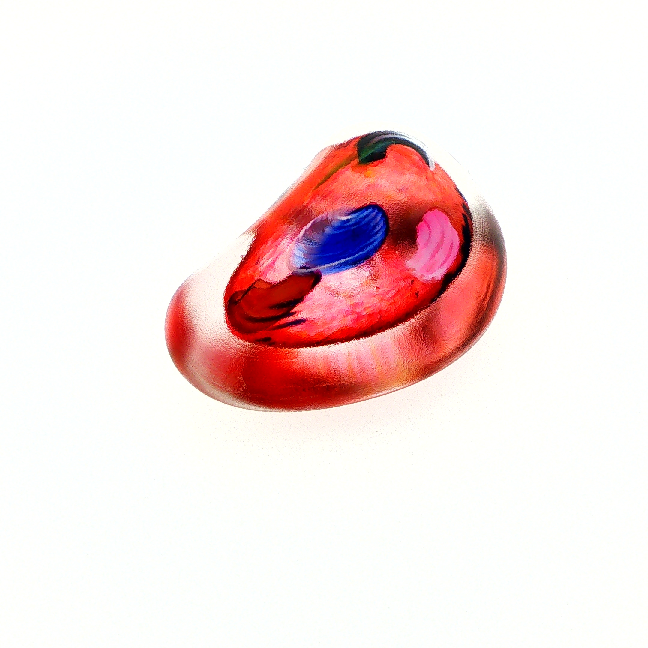 MA-007 Sea Abstract Swirl Art Glass Decorative Paperweight Small - Image 4