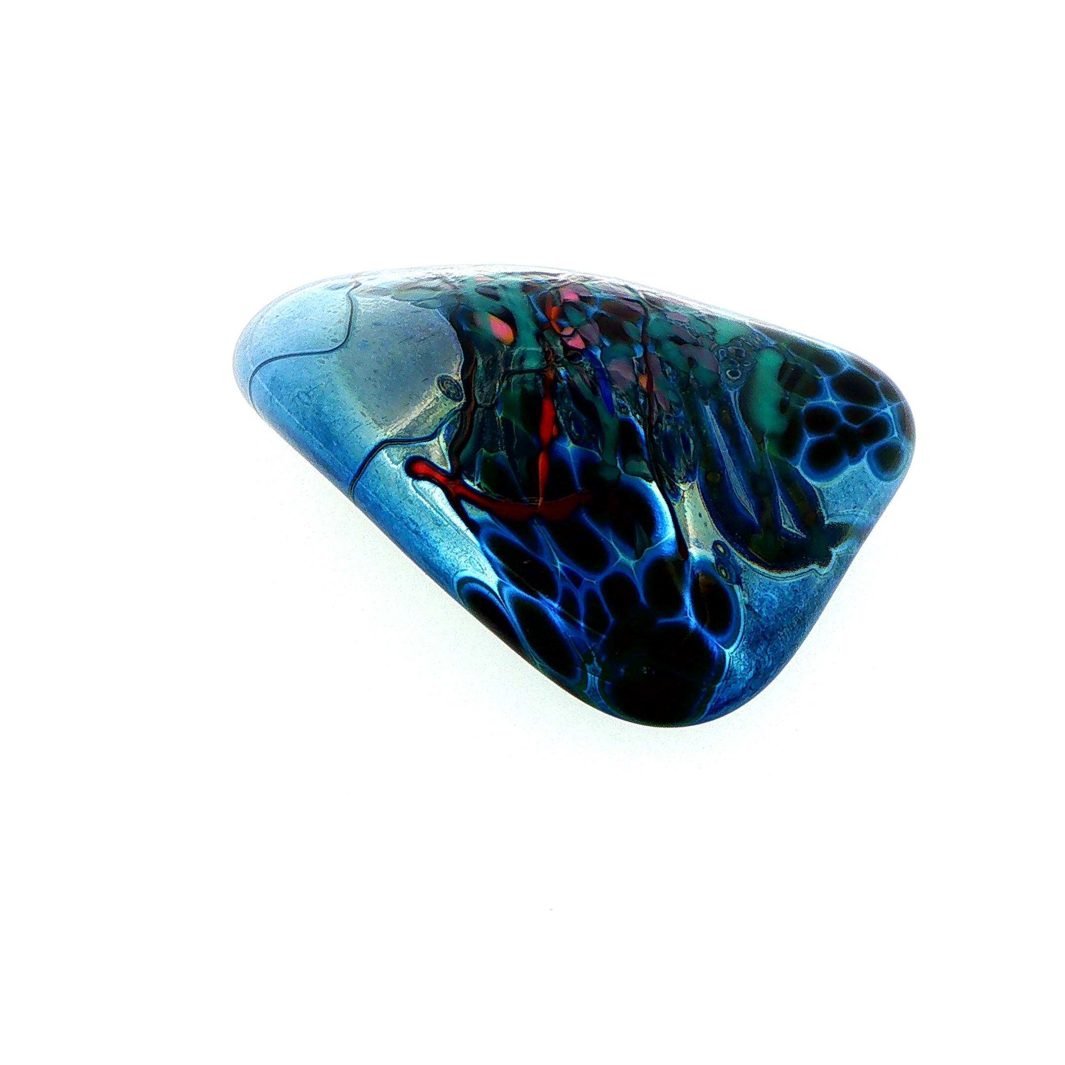 MA-009 Metallic Abstract Swirl Art Glass Decorative Paperweight Medium - Image 6