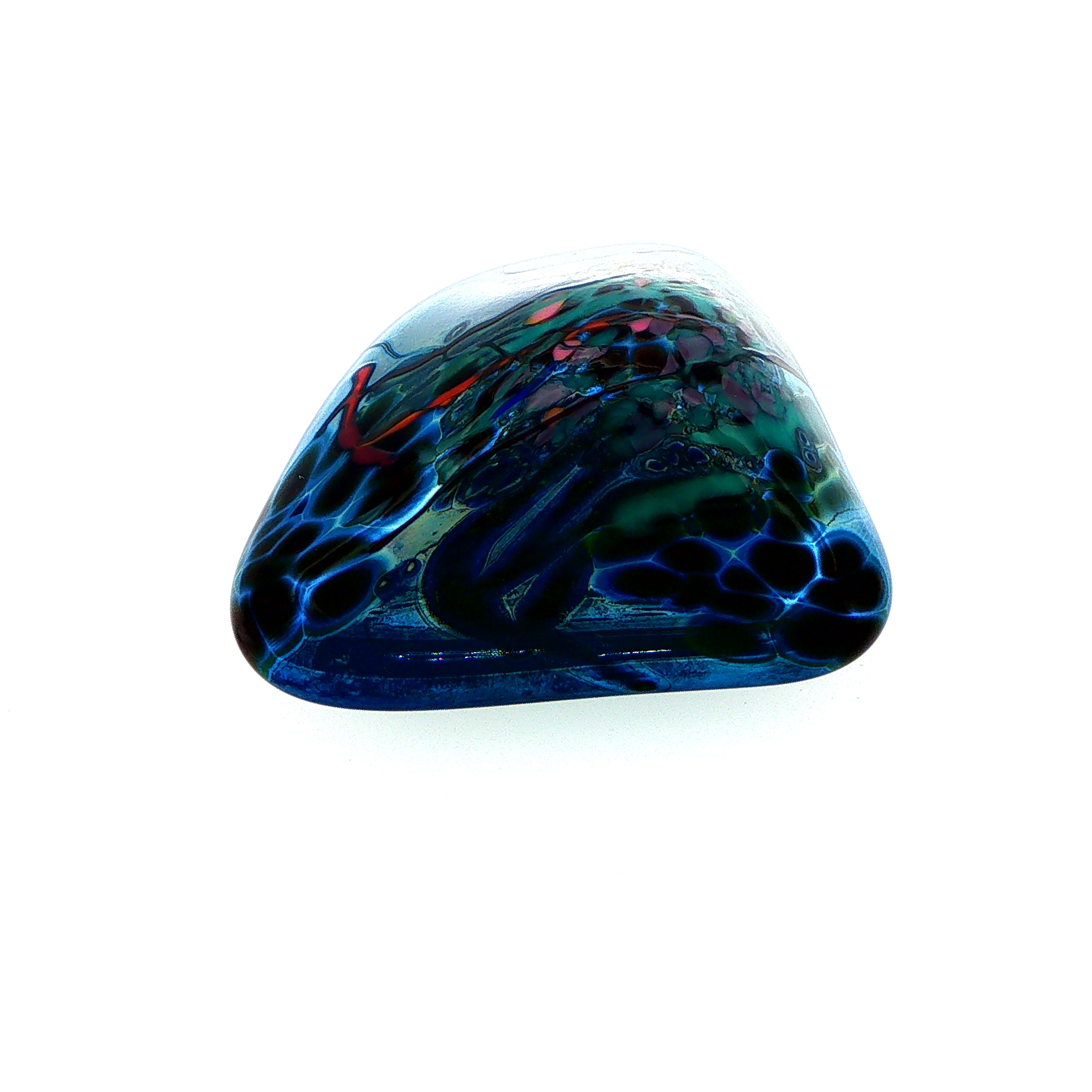 MA-009 Metallic Abstract Swirl Art Glass Decorative Paperweight Medium - Image 7