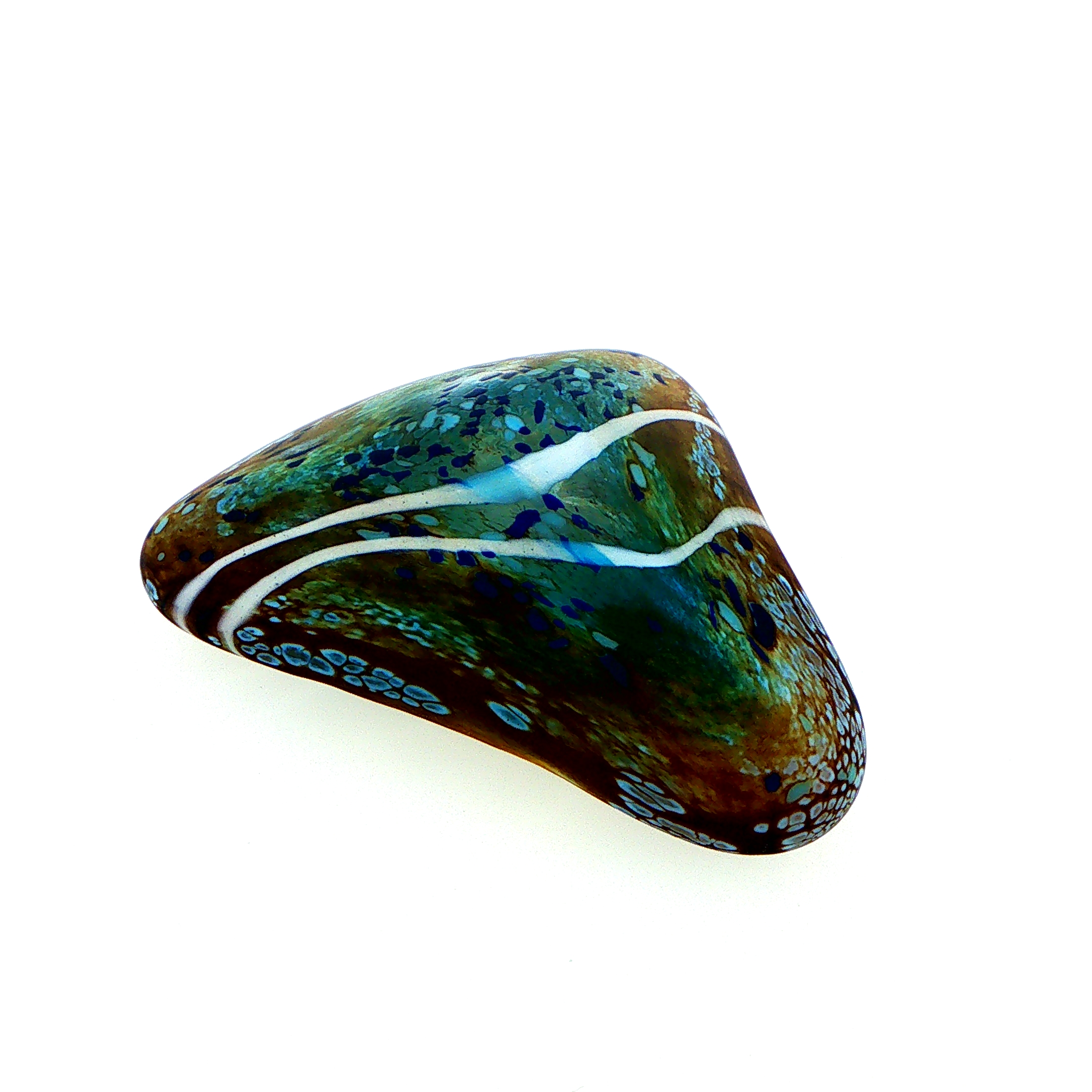 MA-012 Beach Abstract Art Glass Decorative Paperweight Medium