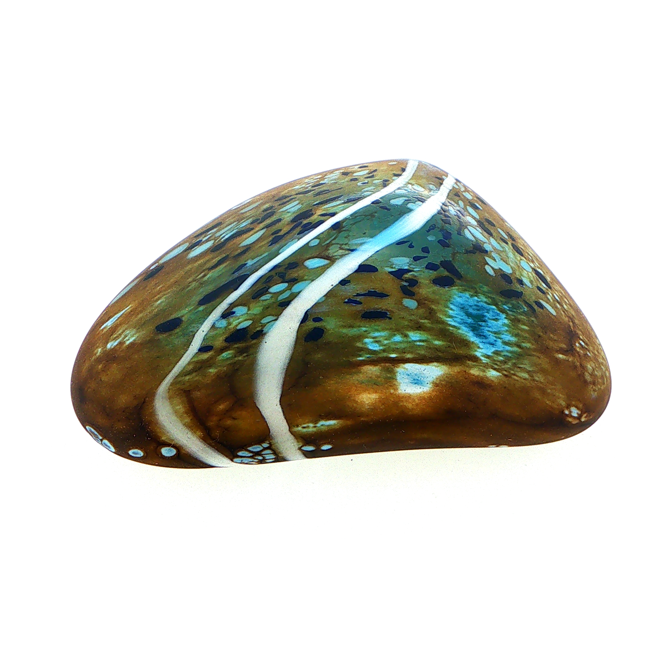 MA-015 Beach Abstract Art Glass Decorative Paperweight Large