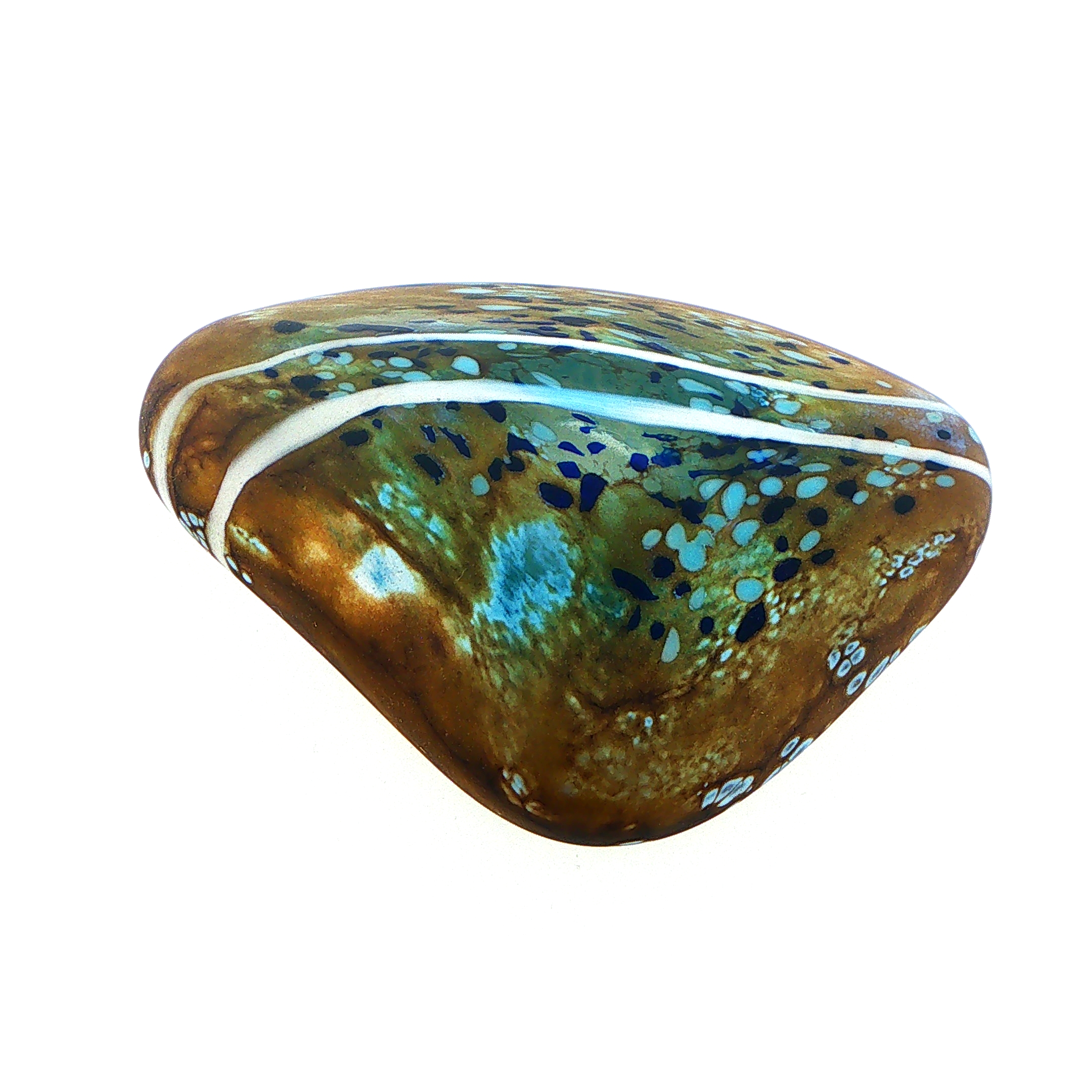 MA-015 Beach Abstract Art Glass Decorative Paperweight Large - Image 2