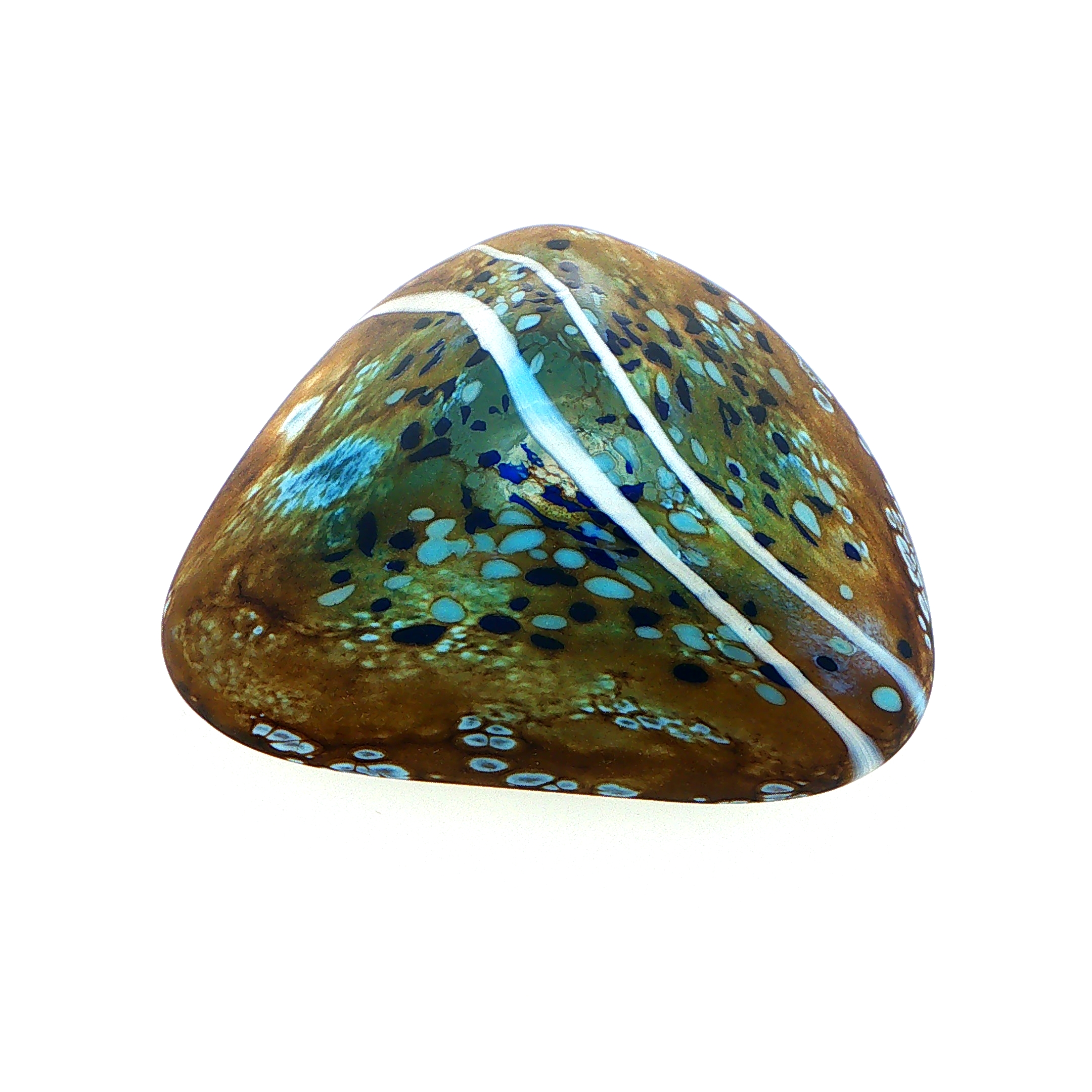 MA-015 Beach Abstract Art Glass Decorative Paperweight Large - Image 3