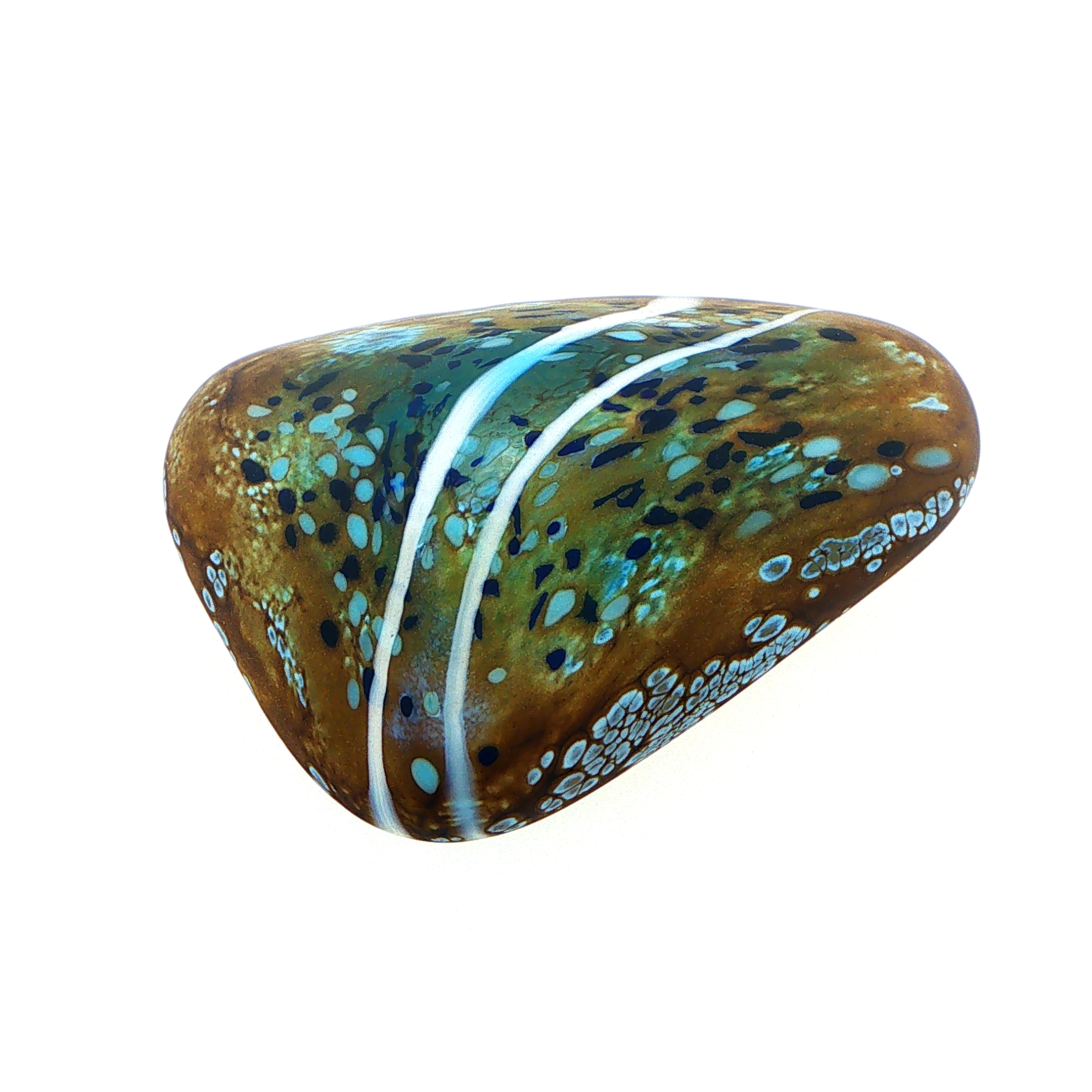 MA-015 Beach Abstract Art Glass Decorative Paperweight Large - Image 4