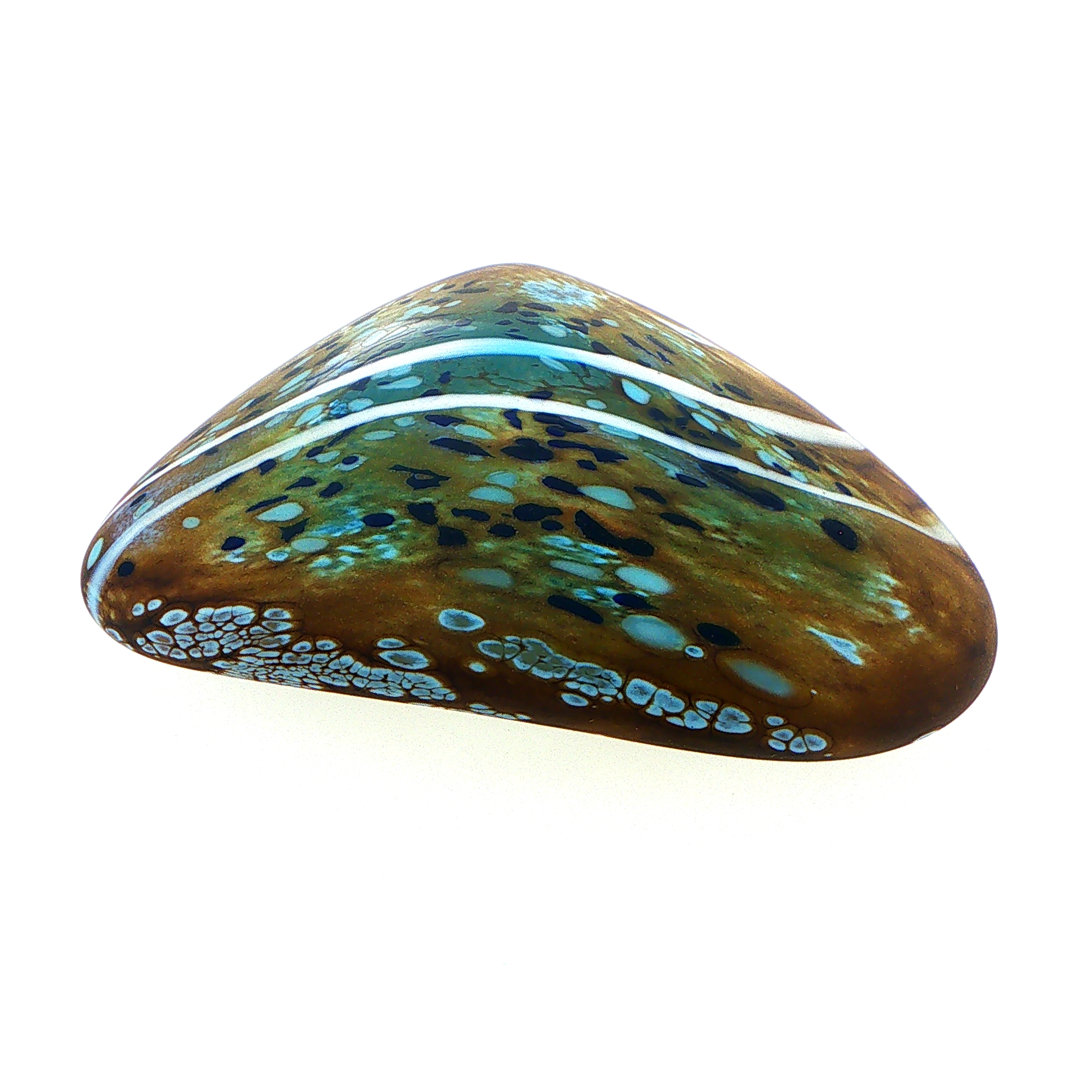 MA-015 Beach Abstract Art Glass Decorative Paperweight Large - Image 5