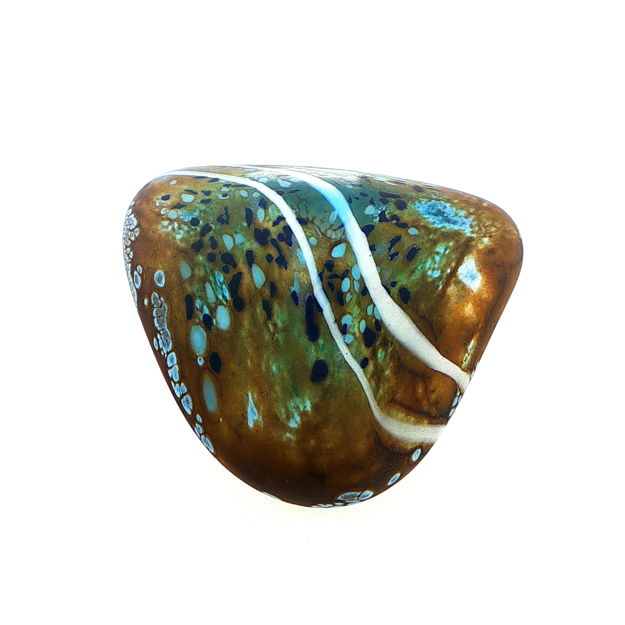 MA-015 Beach Abstract Art Glass Decorative Paperweight Large - Image 6