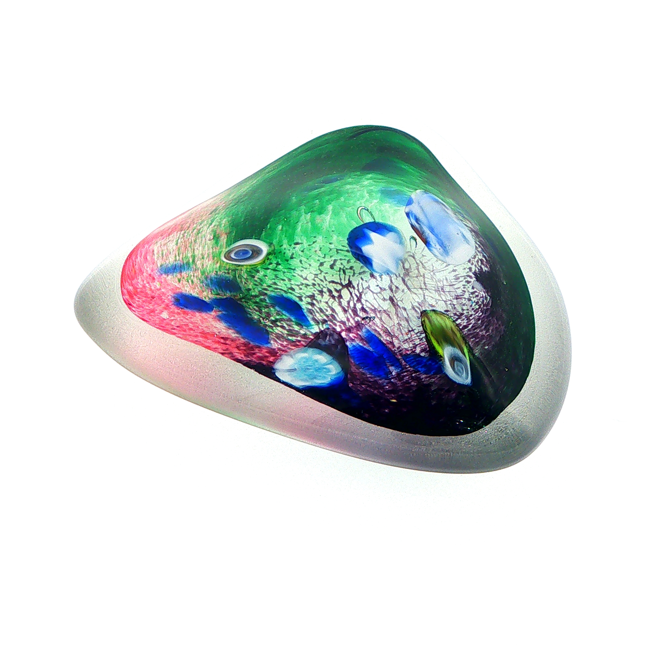 MA-019 Sea Abstract Swirl Art Glass Decorative Paperweight Large - Image 2