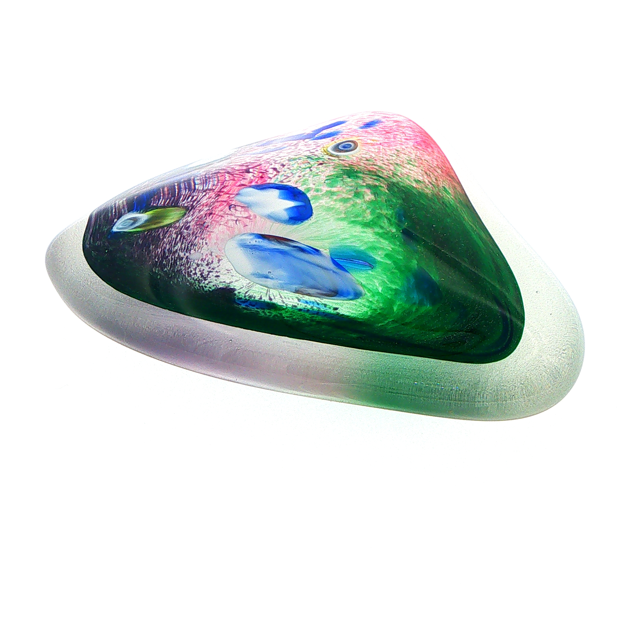 MA-019 Sea Abstract Swirl Art Glass Decorative Paperweight Large - Image 4