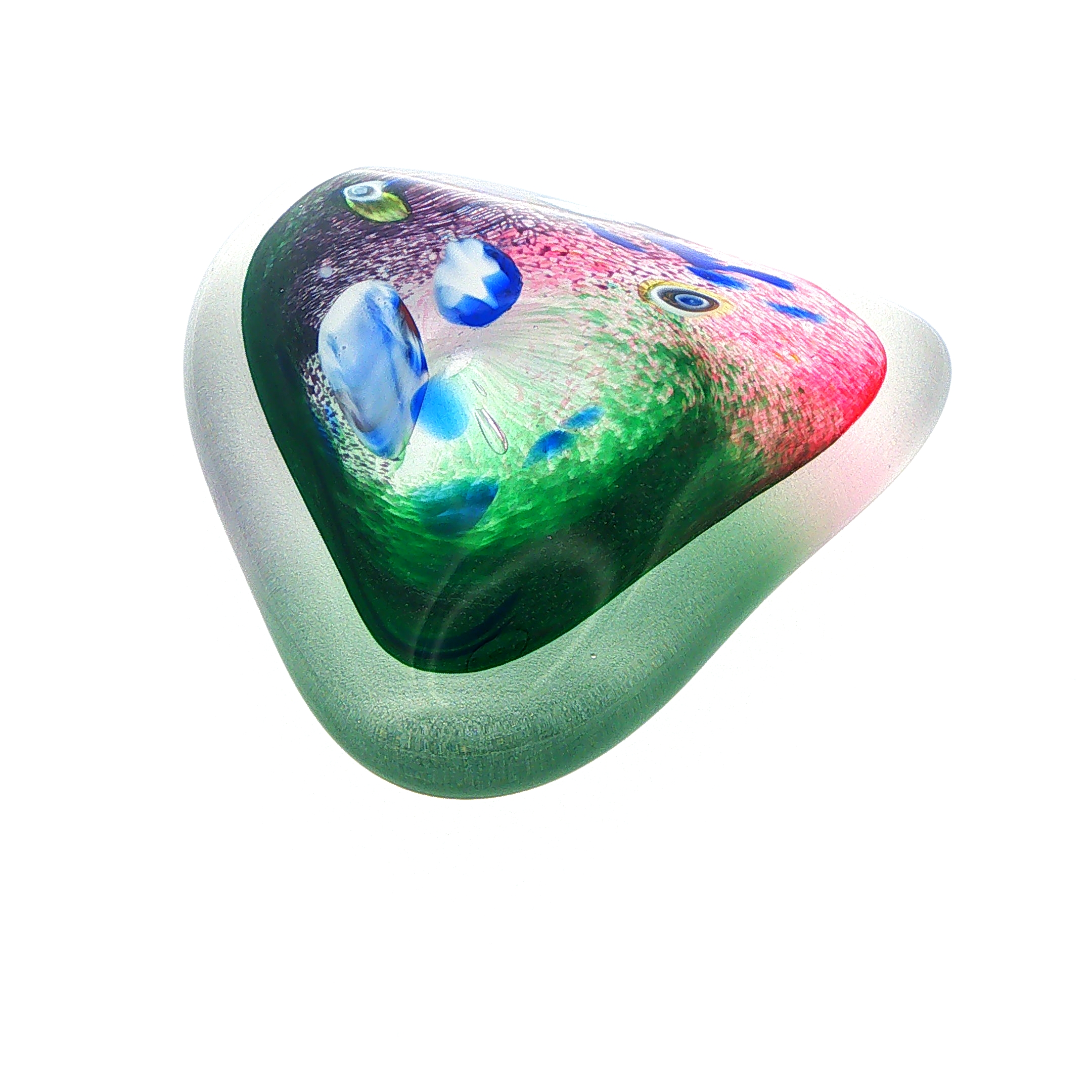 MA-019 Sea Abstract Swirl Art Glass Decorative Paperweight Large