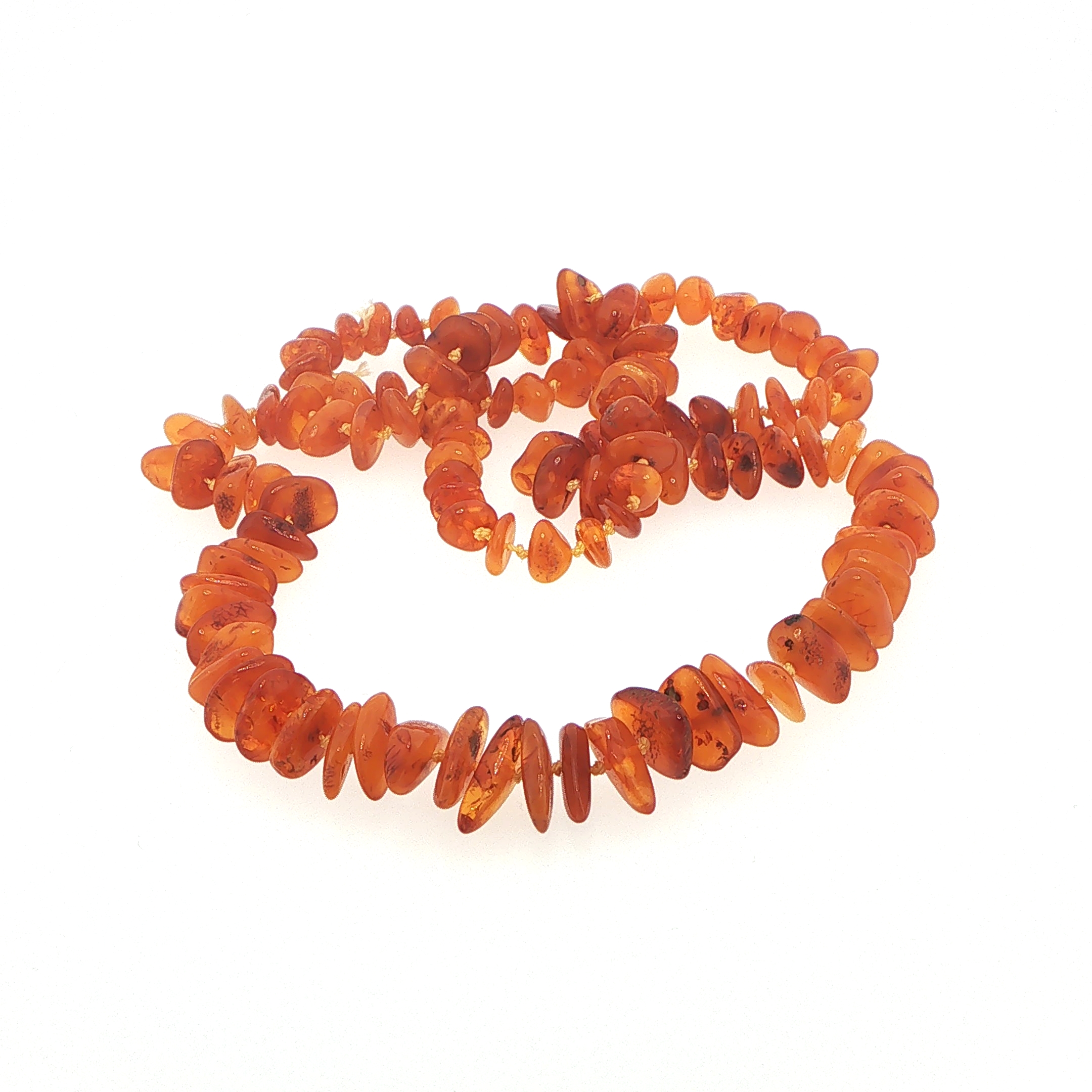 Natural Tumbled Amber Beaded Necklace