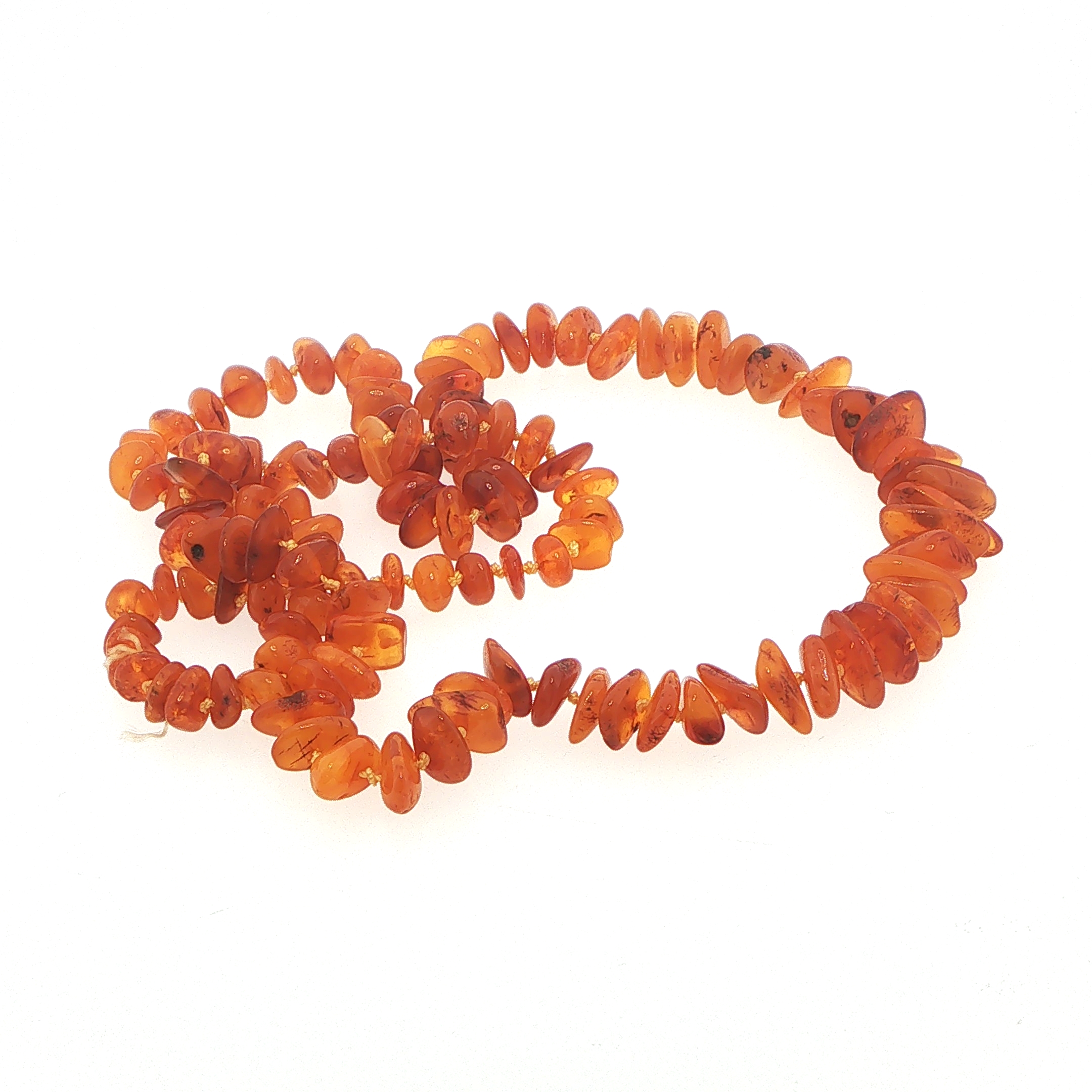 Natural Tumbled Amber Beaded Necklace - Image 7