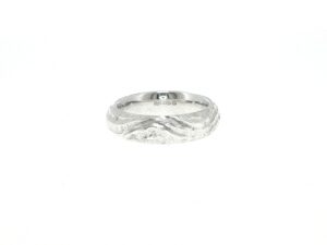 Wavy Textured Silver Band Ring