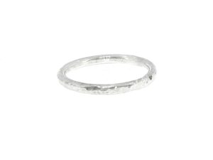 Hammered Silver Band Ring