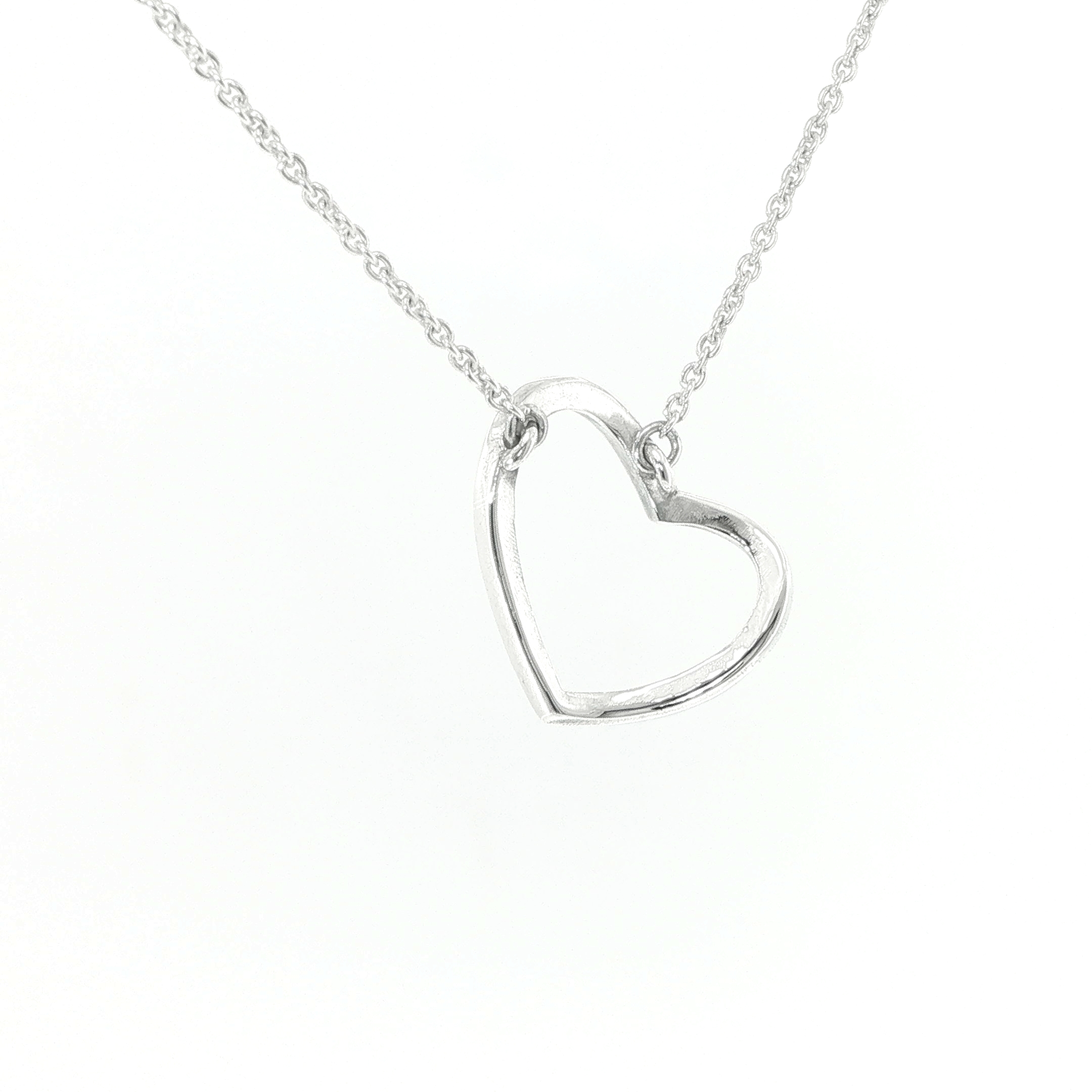 Asymmetrical Silver Open Heart pendent - Image 5