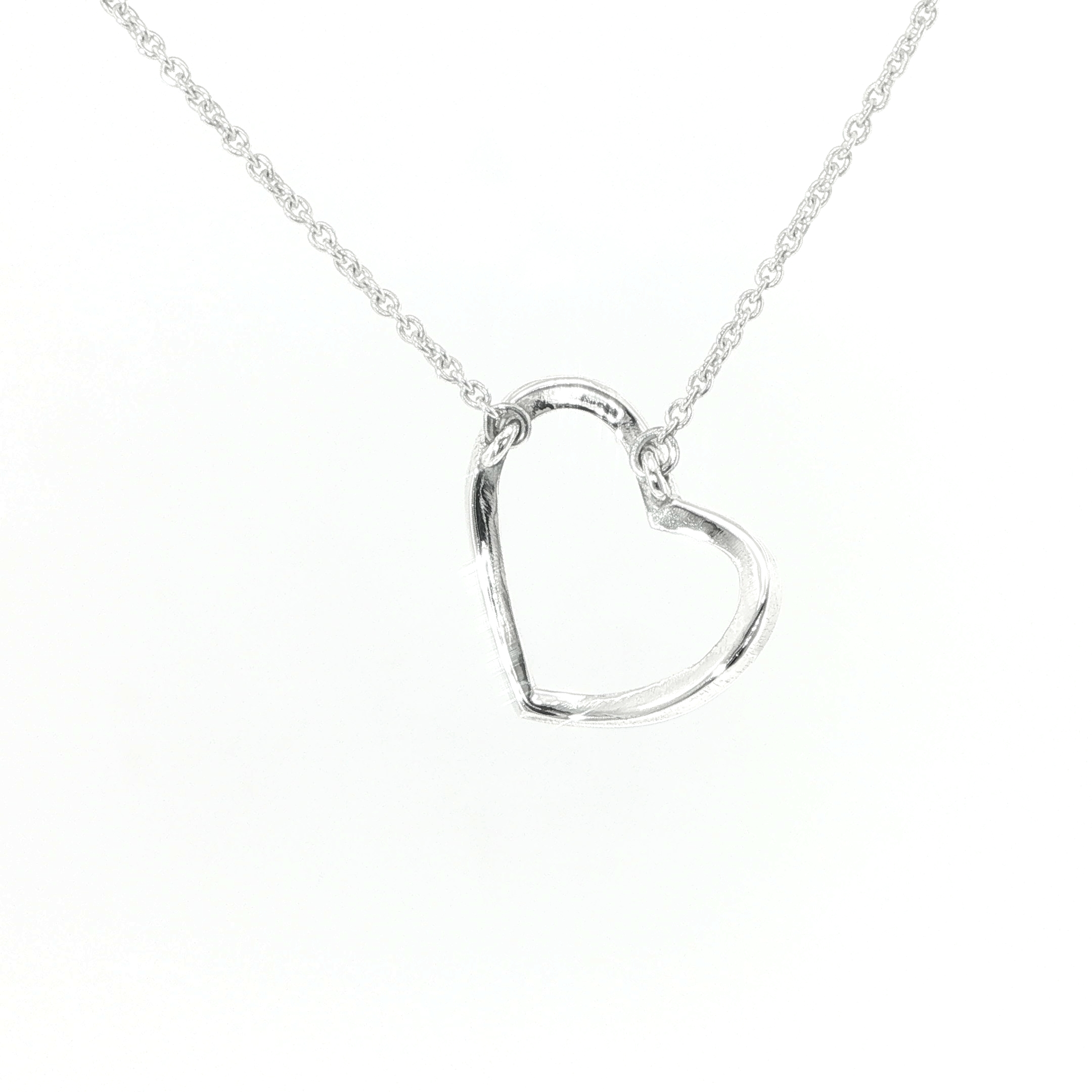 Asymmetrical Silver Open Heart pendent - Image 6