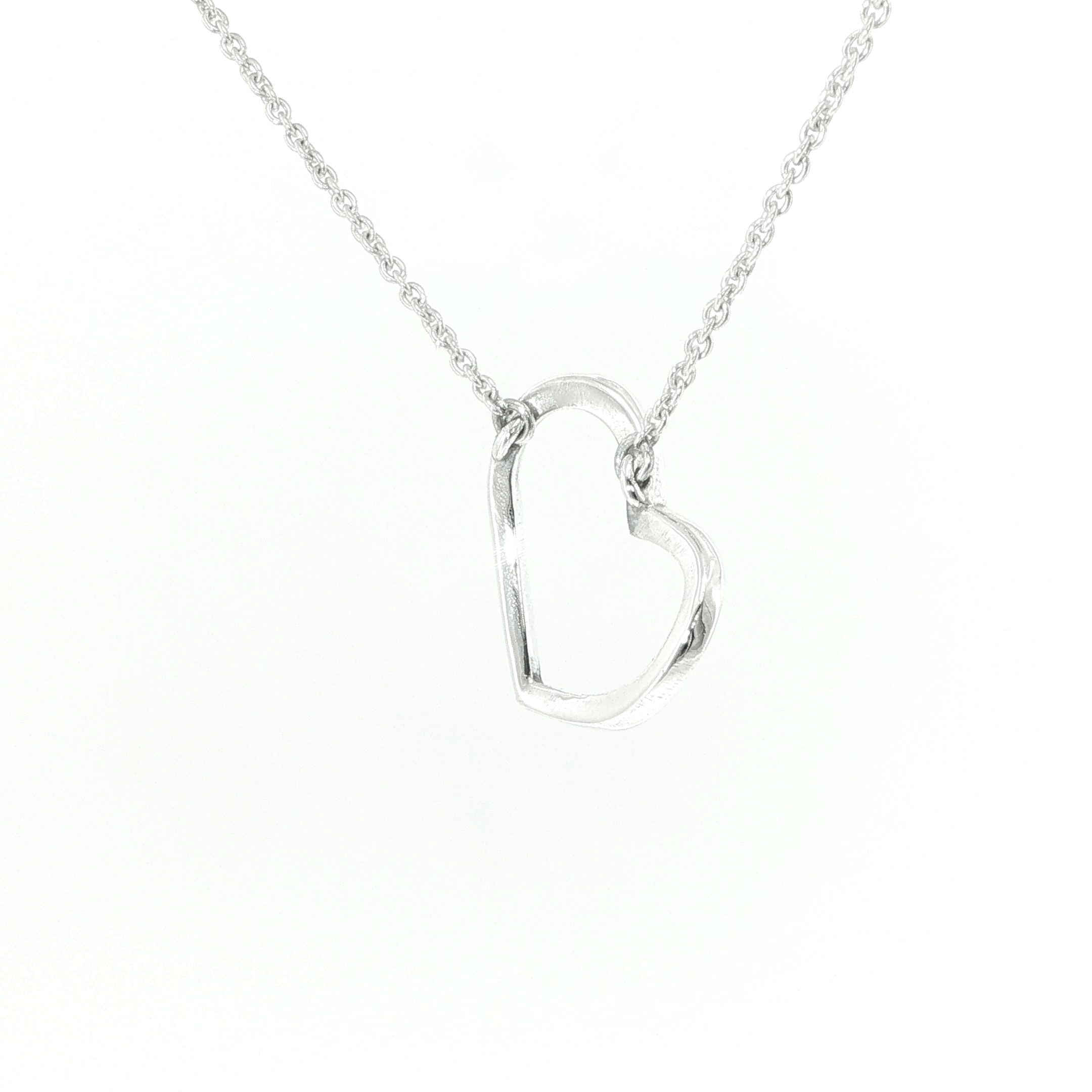 Asymmetrical Silver Open Heart pendent - Image 7