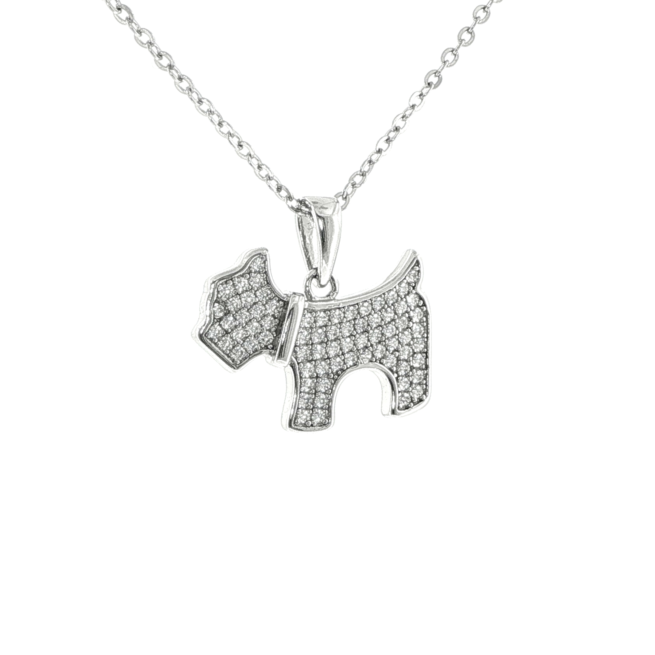 Terrier Charm Necklace in Silver - Image 10