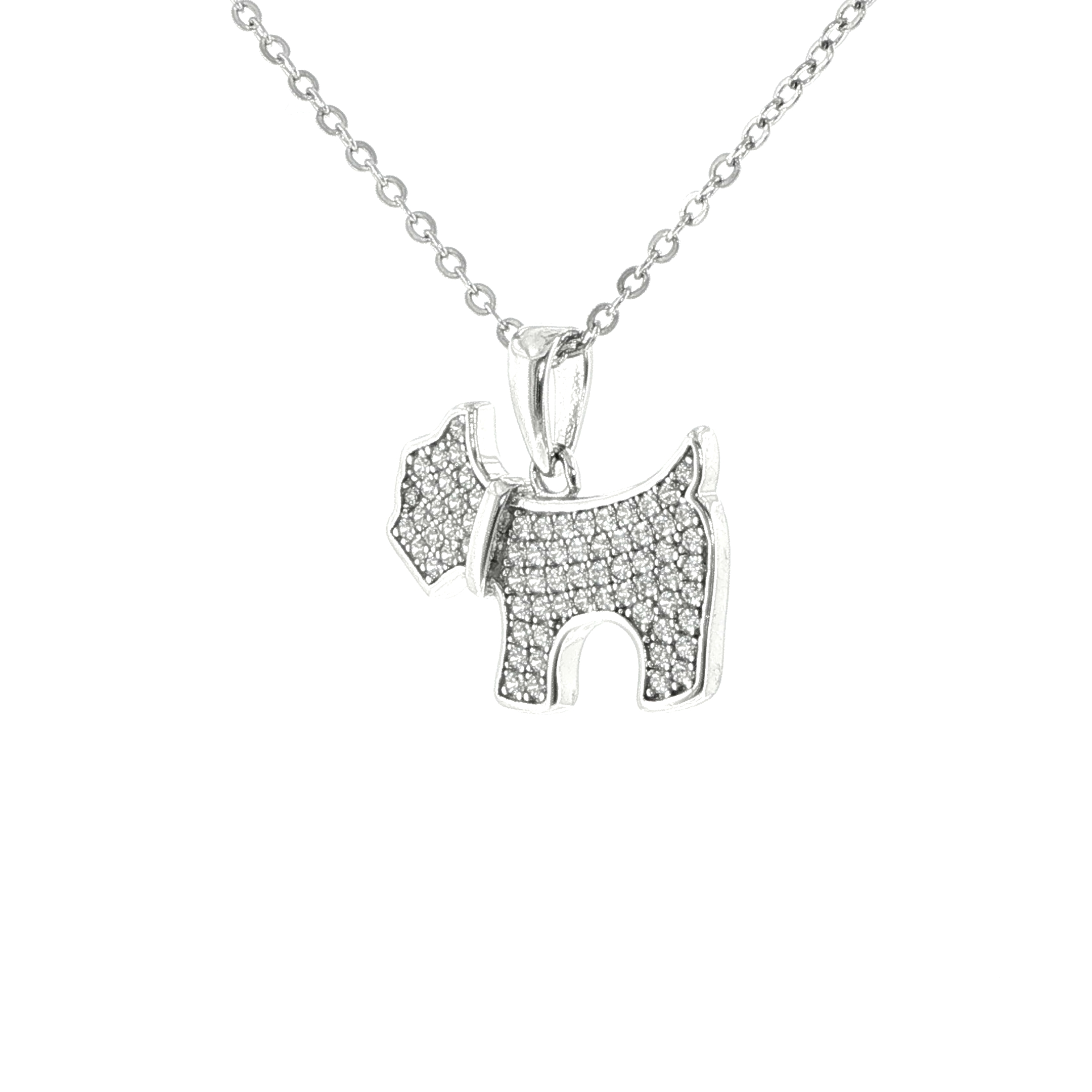 Terrier Charm Necklace in Silver - Image 2
