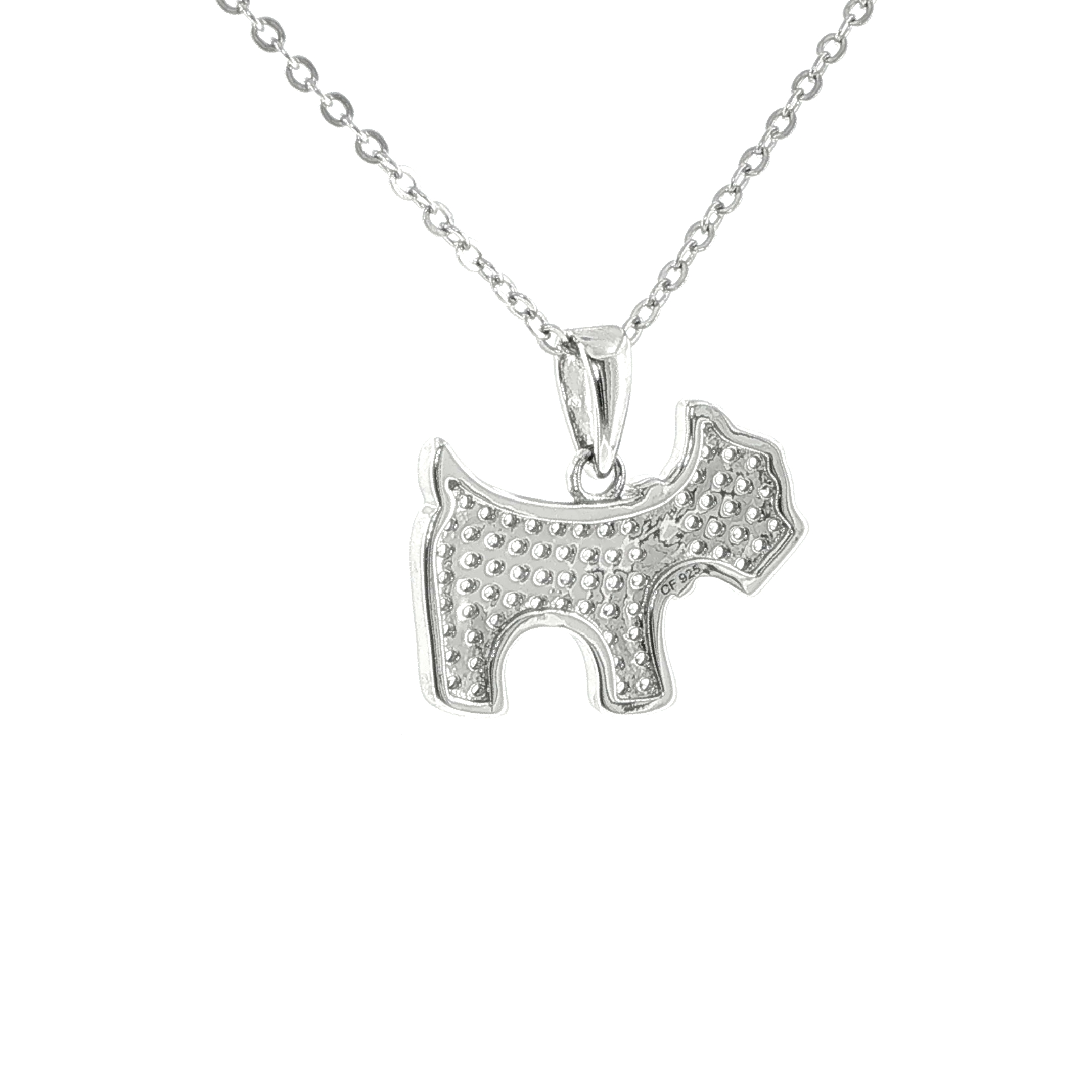 Terrier Charm Necklace in Silver - Image 5