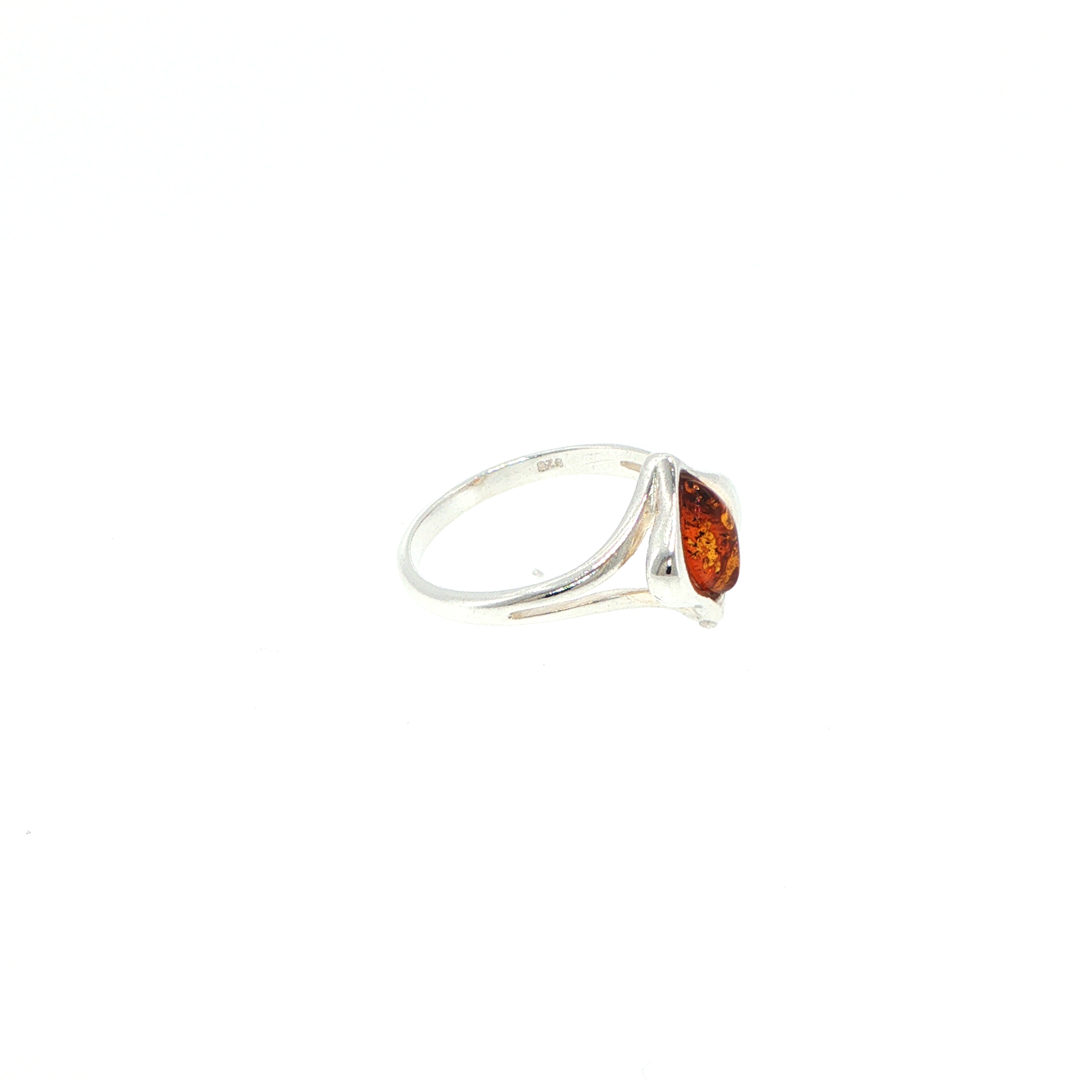 Marquise Amber Ring in Silver - Image 2