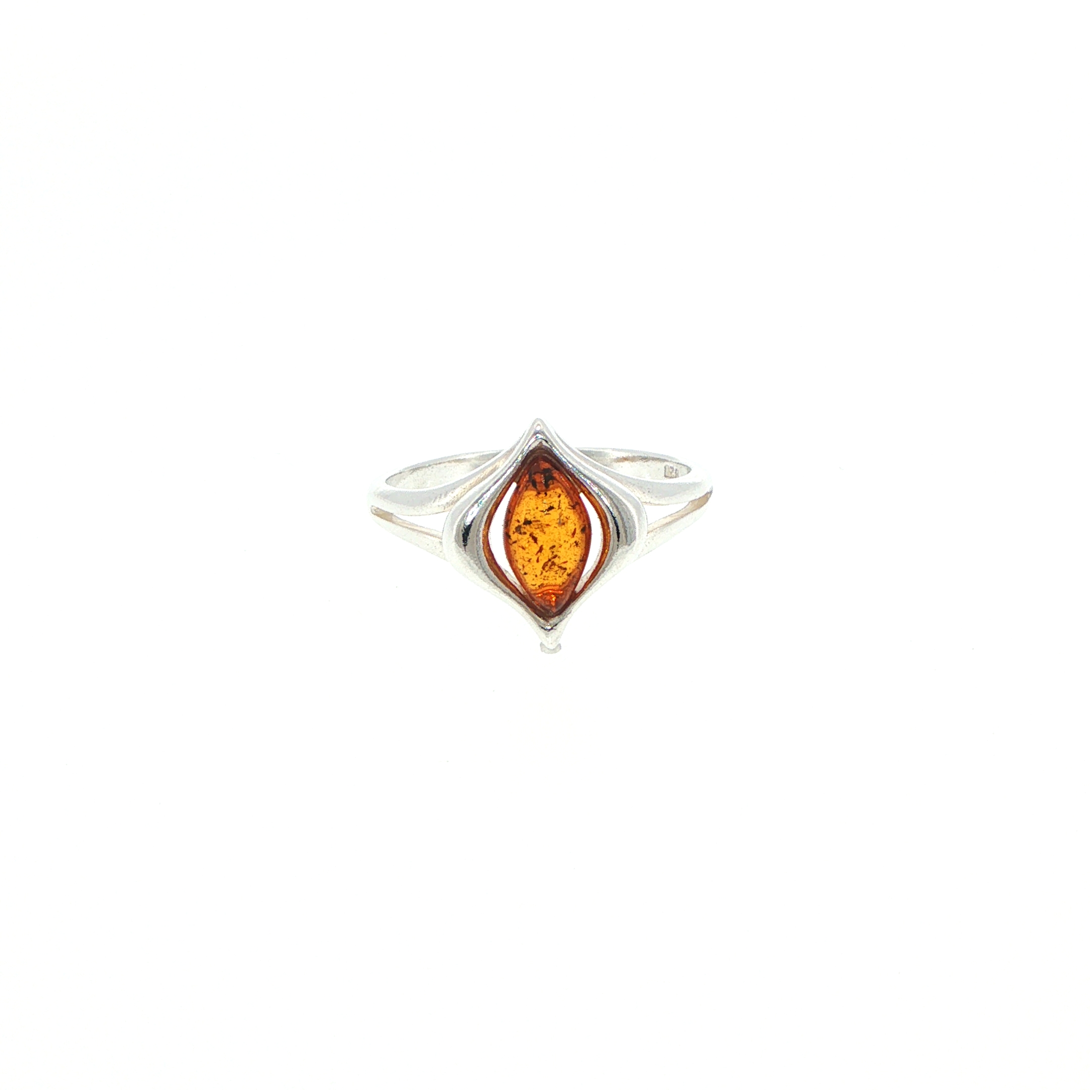 Marquise Amber Ring in Silver - Image 14