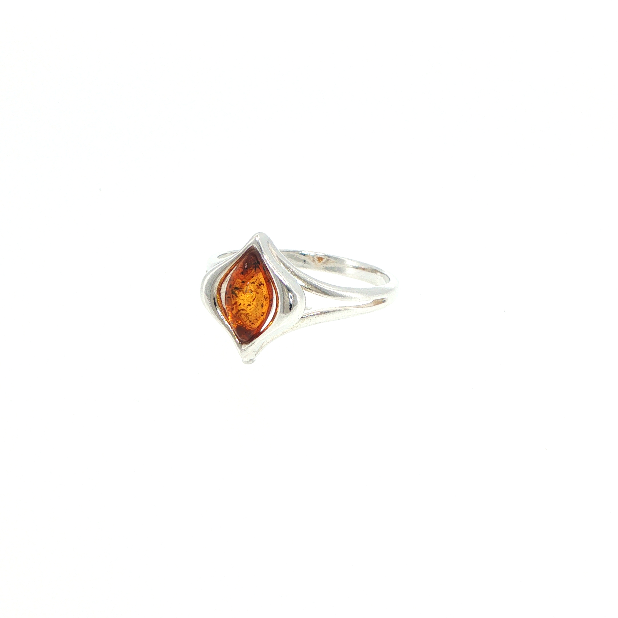 Marquise Amber Ring in Silver - Image 15