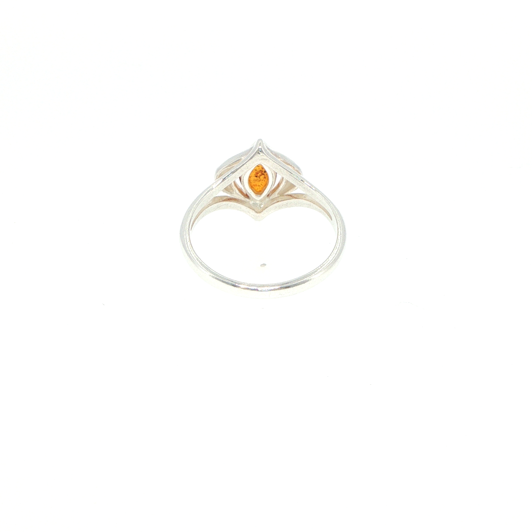 Marquise Amber Ring in Silver - Image 16