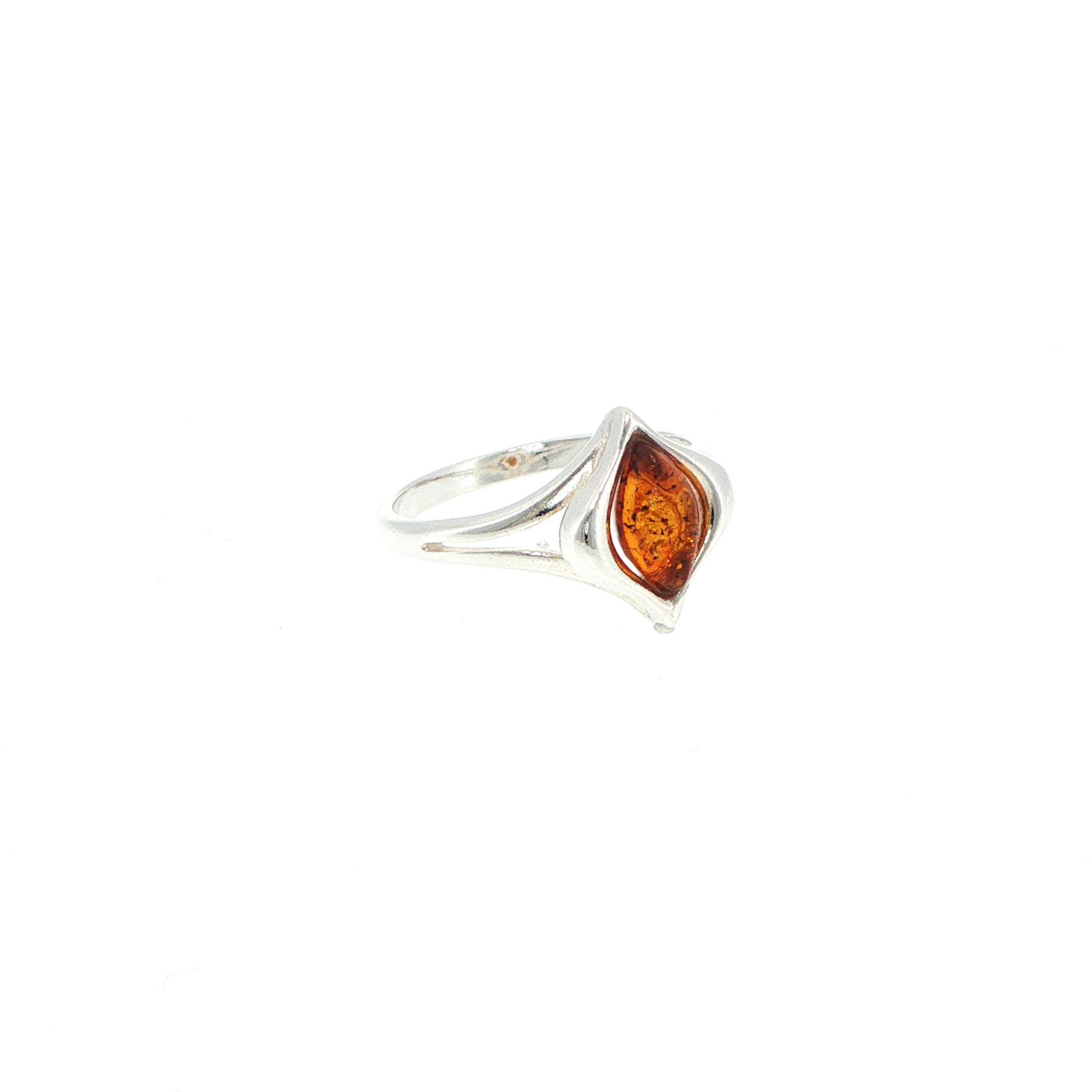 Marquise Amber Ring in Silver - Image 17