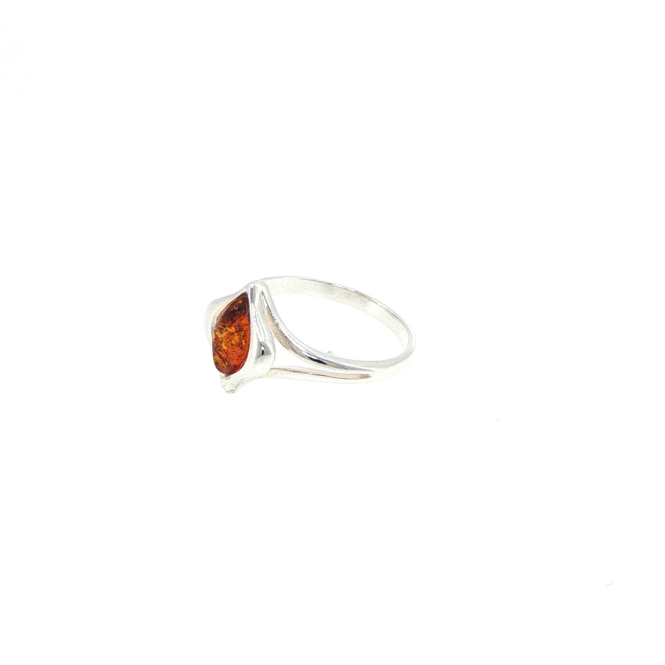 Marquise Amber Ring in Silver - Image 6