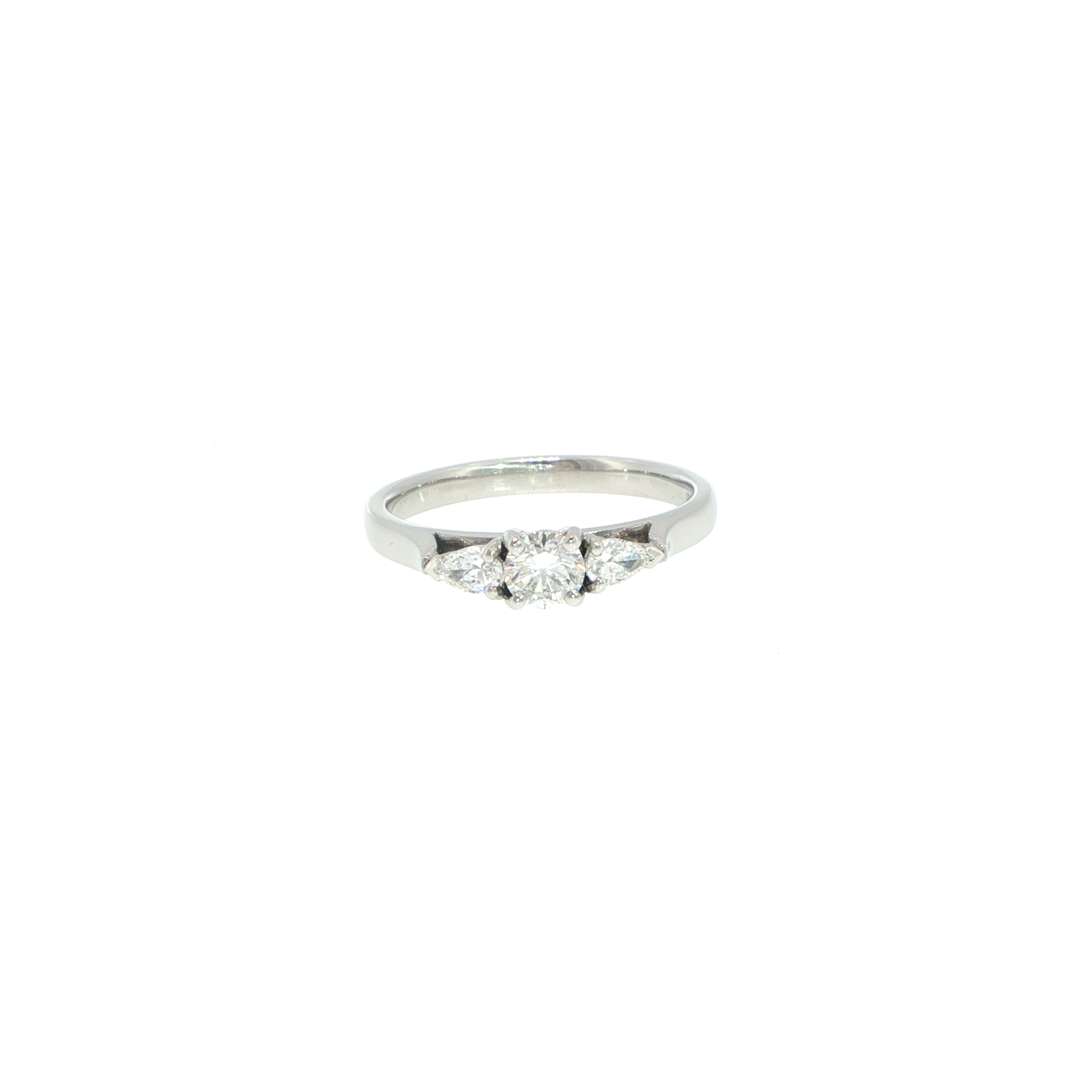 Platinum Three-Stone Diamond Ring