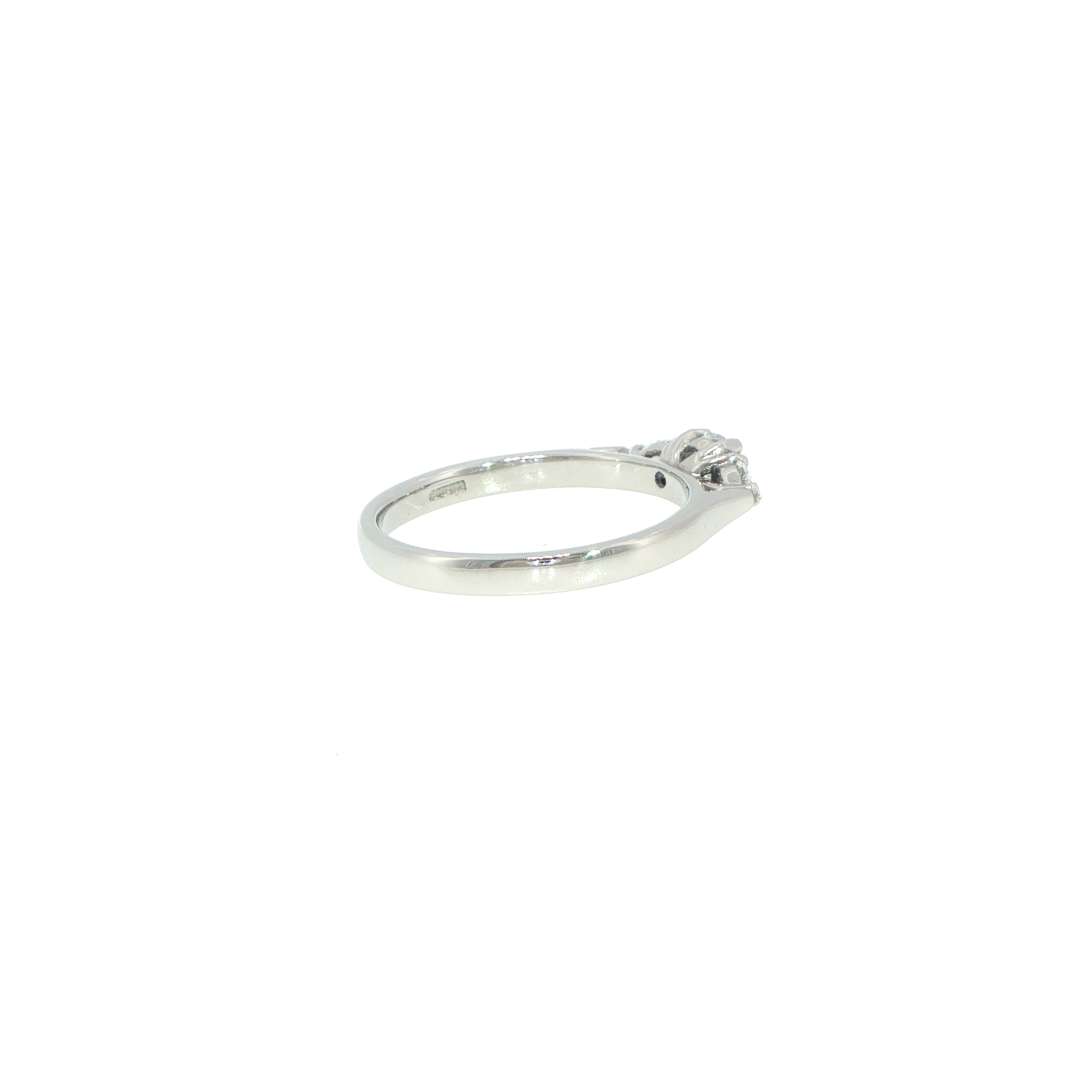 Platinum Three-Stone Diamond Ring - Image 11