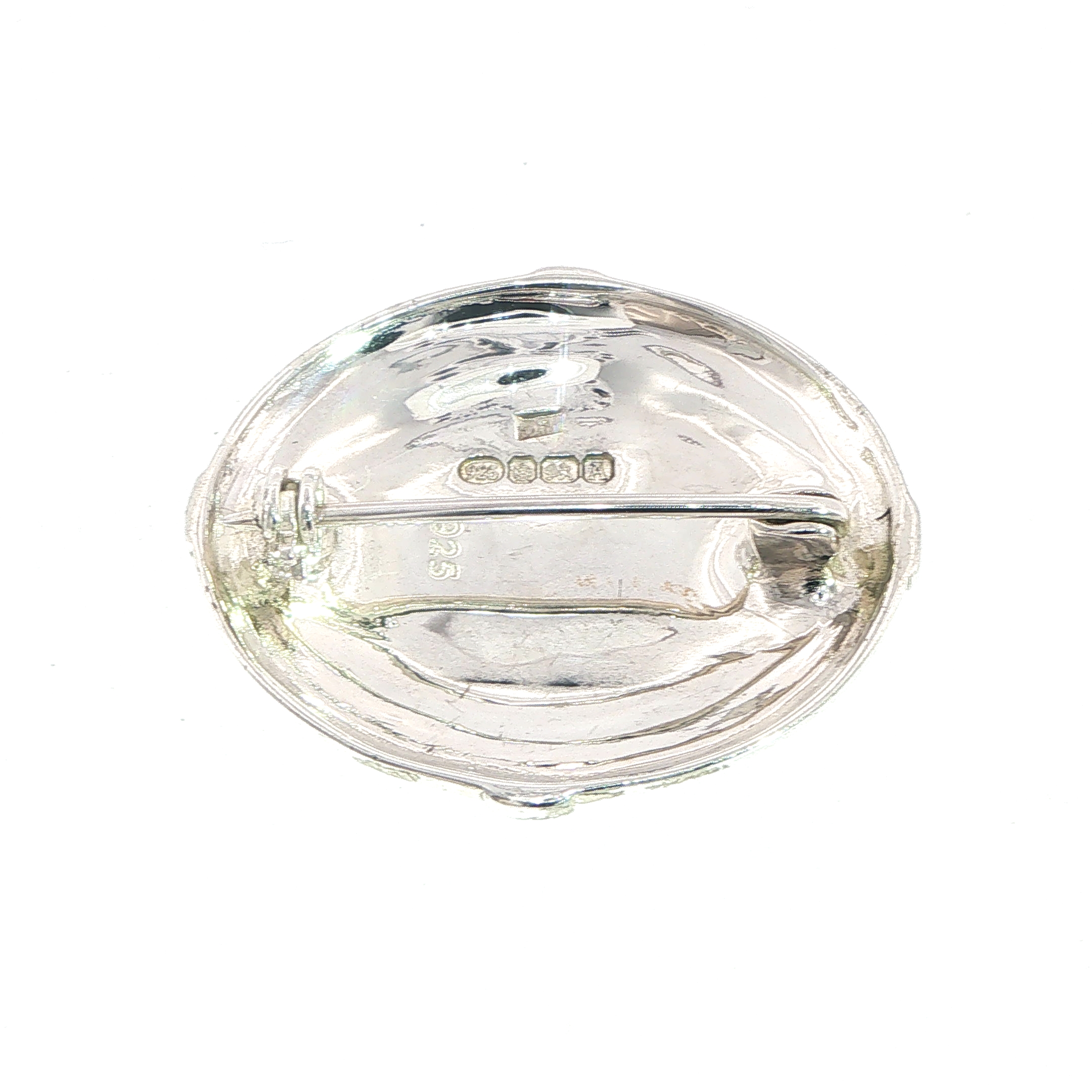 Blue John Sterling Silver Brooch with Pin Fastening - Image 4