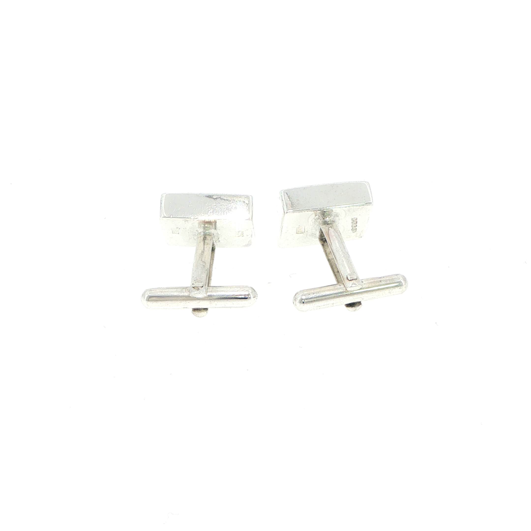 Rectangular Purple Banded Blue John Cufflinks in Silver - Image 10
