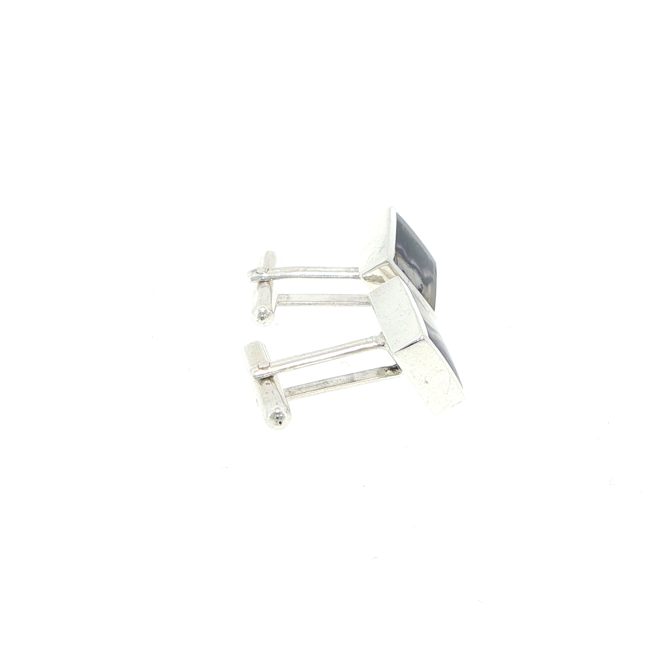 Rectangular Purple Banded Blue John Cufflinks in Silver - Image 11